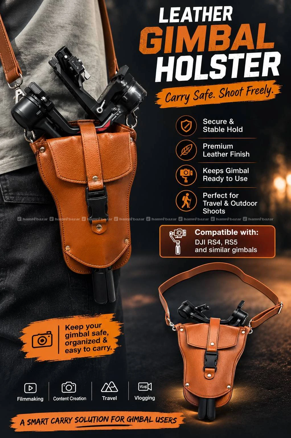 Premium Leather Gimbal Holster