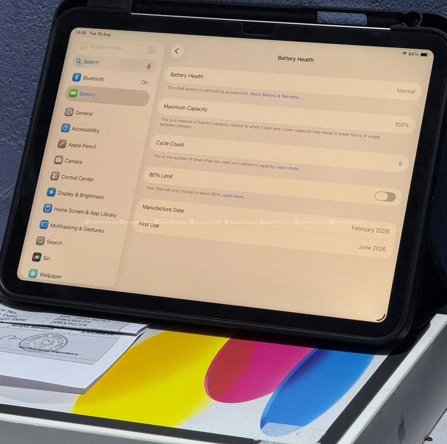 Ipad A16 256GB 10 months warranty 2