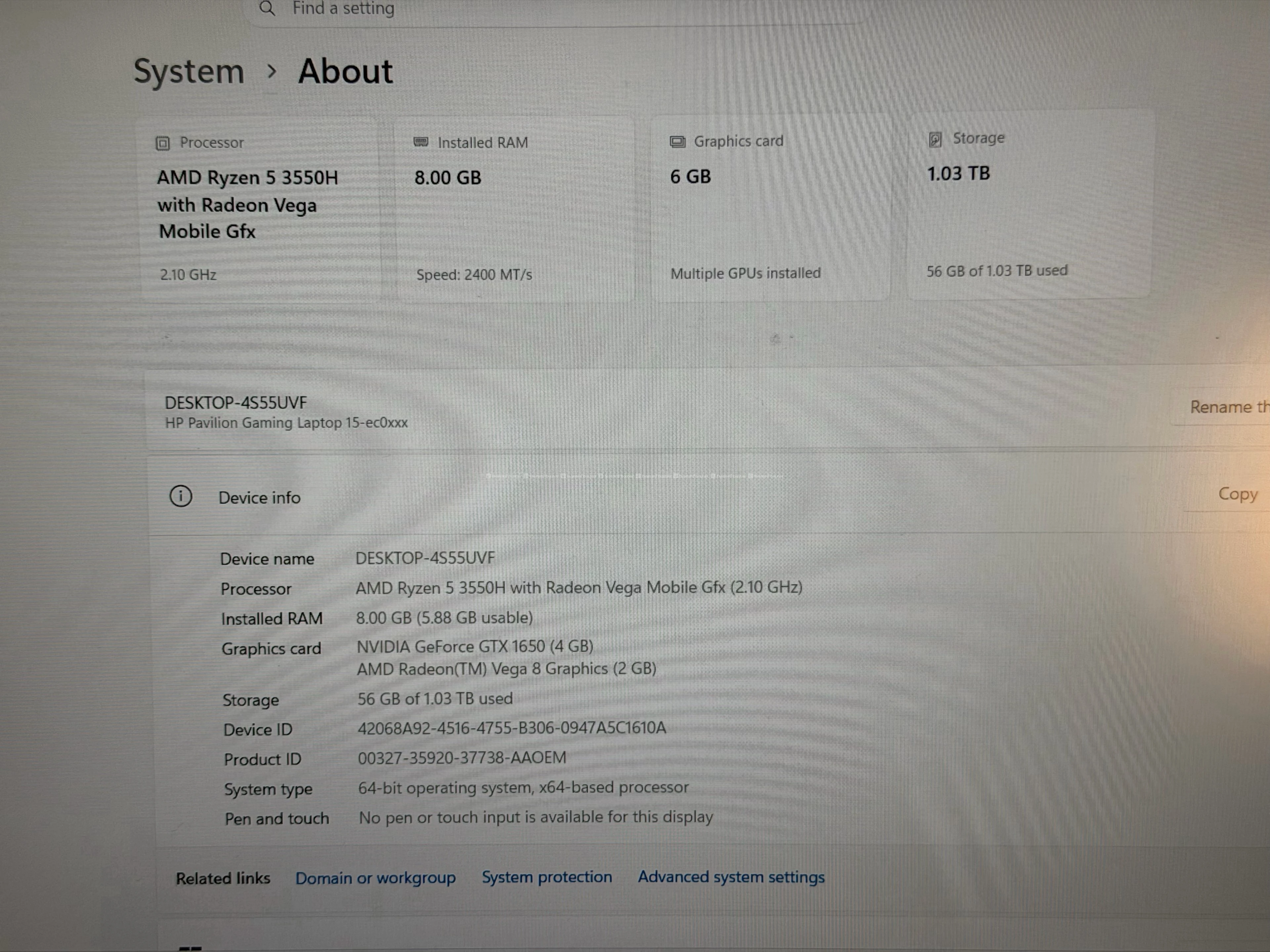 HP Pavilion Gaming Laptop 4