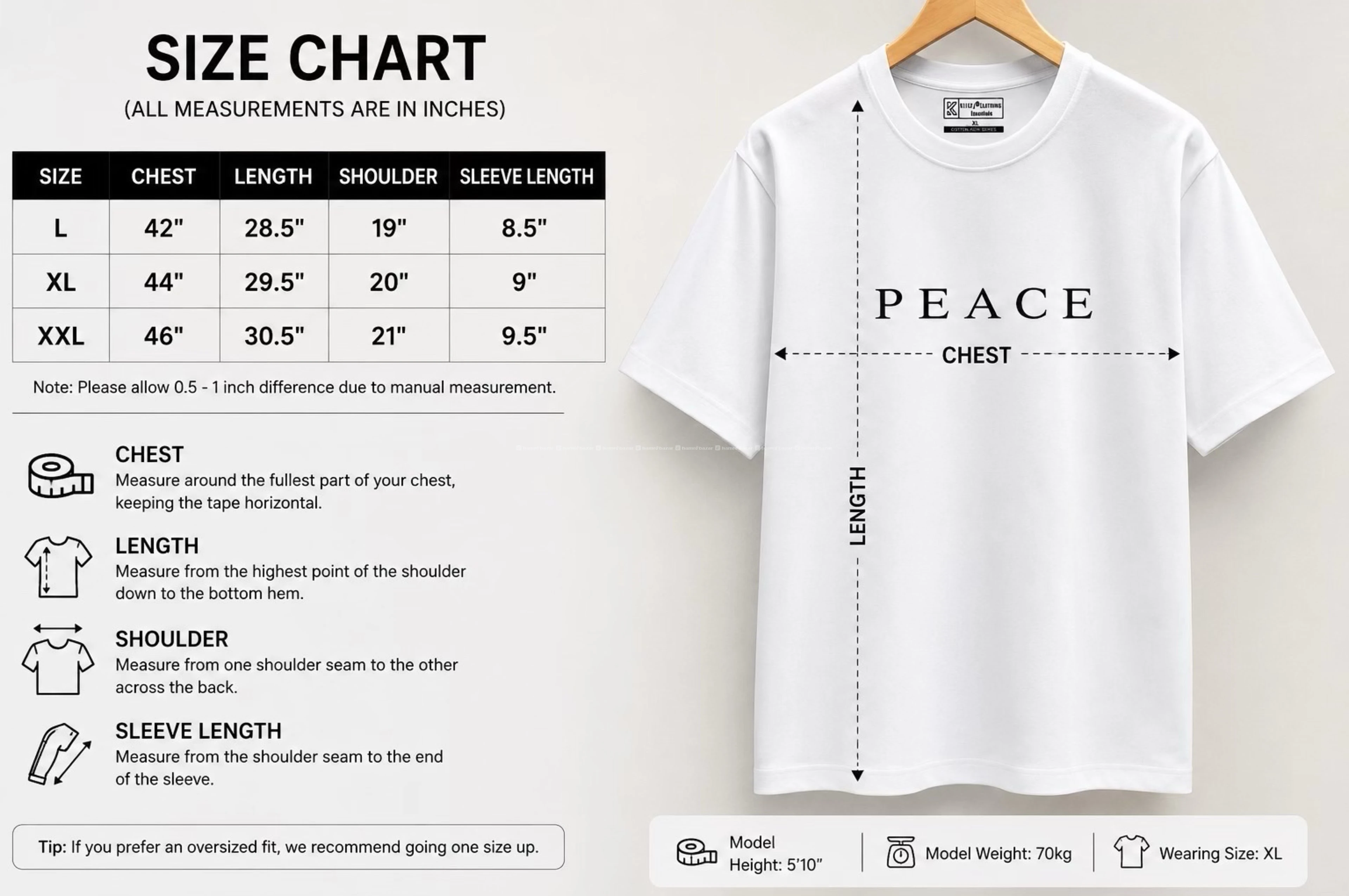 Men’s Peace Dove Graphic Printed T-Shirt 4