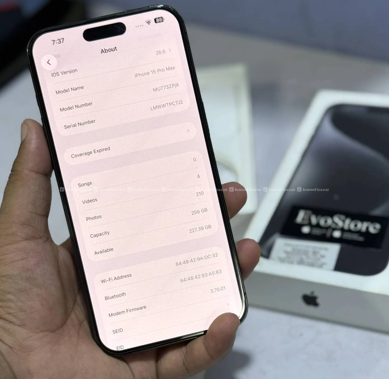 iPhone 15 Pro Max 256Gb 88% BH 2