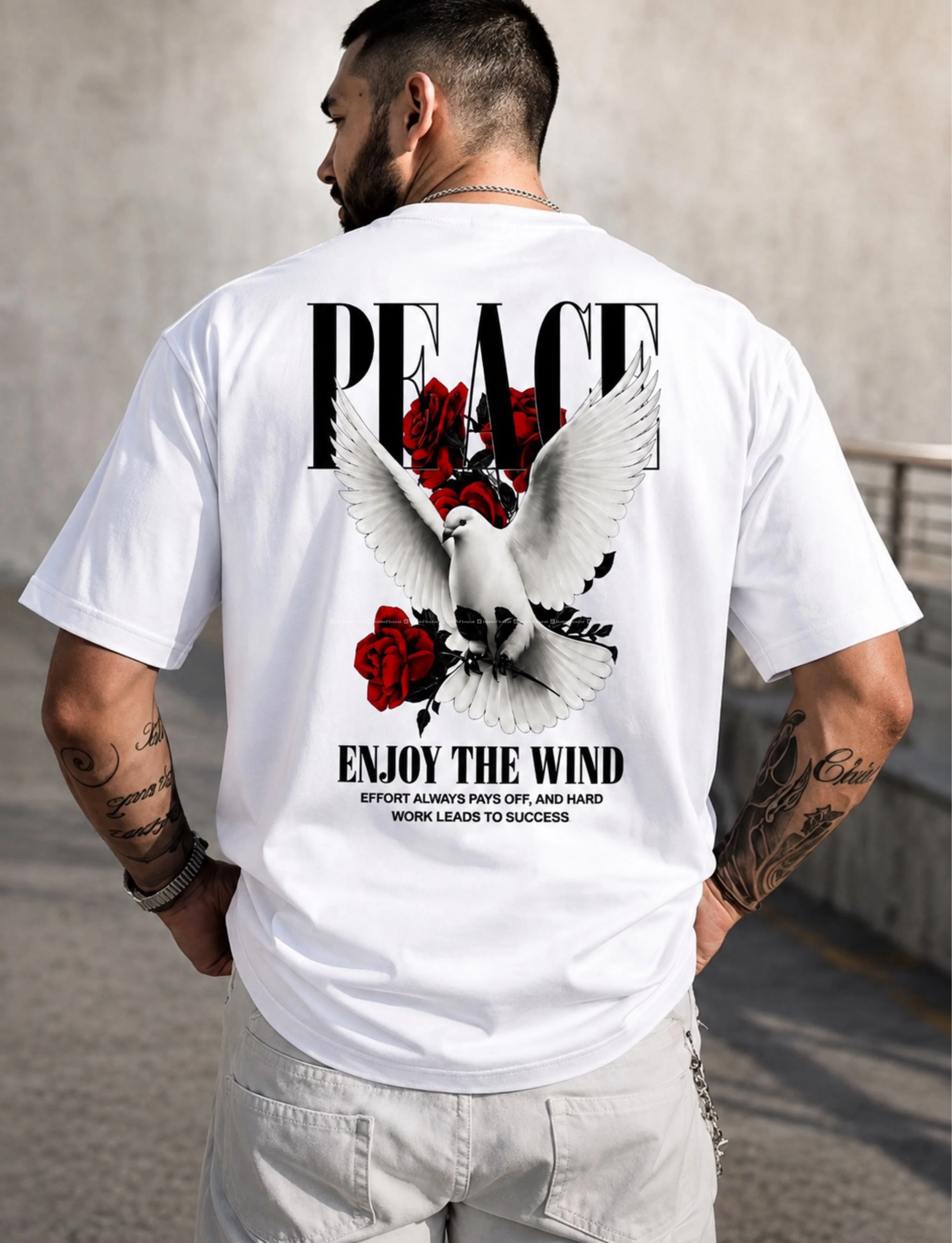 Men’s Peace Graphic Printed T-Shirt 3