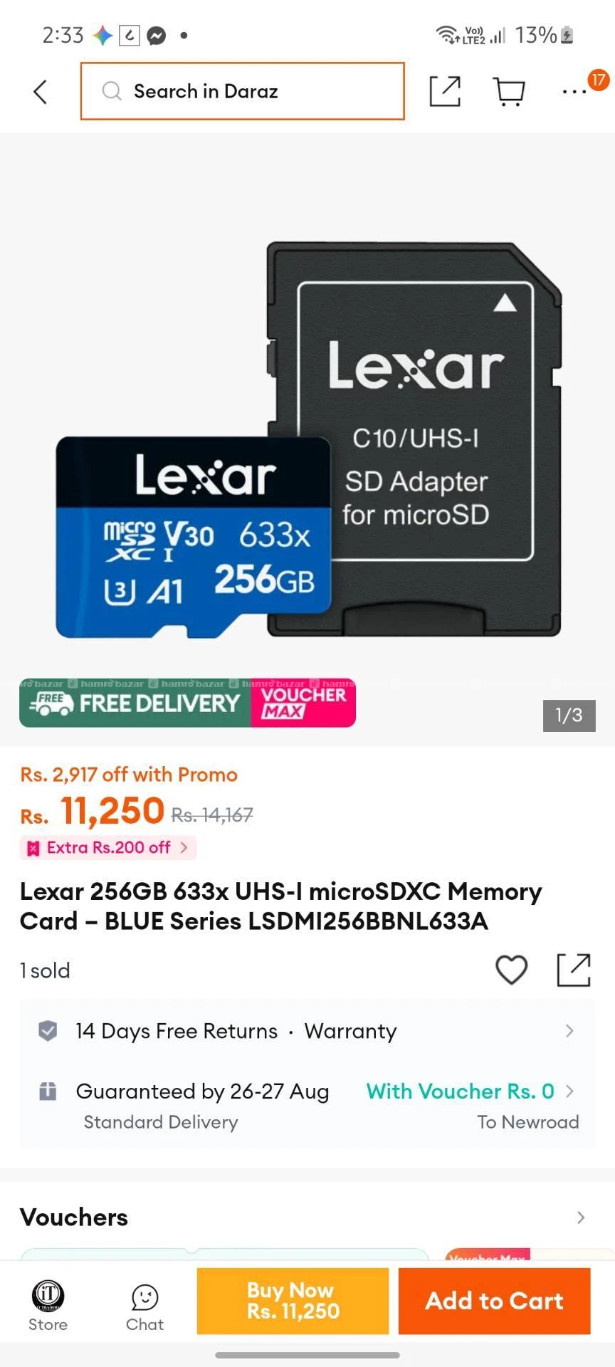 Lexar 633x 256 gb sd card 2