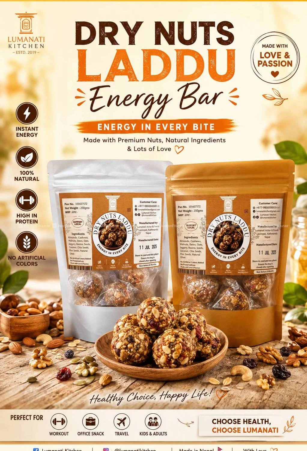 Dry Nuts laddu Energy Bar 2