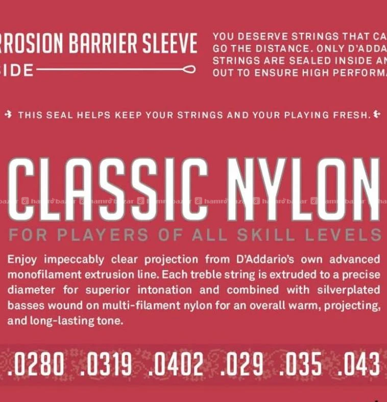 D'Addario EJ27N Nylon Classical Guitar Strings 3