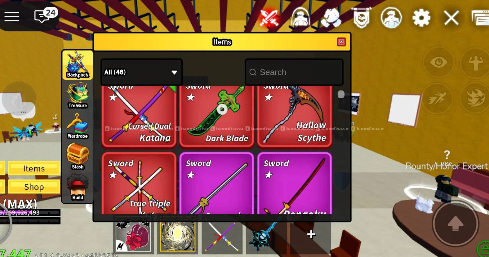 Selling Roblox (blox fruits + blade ball) account 3