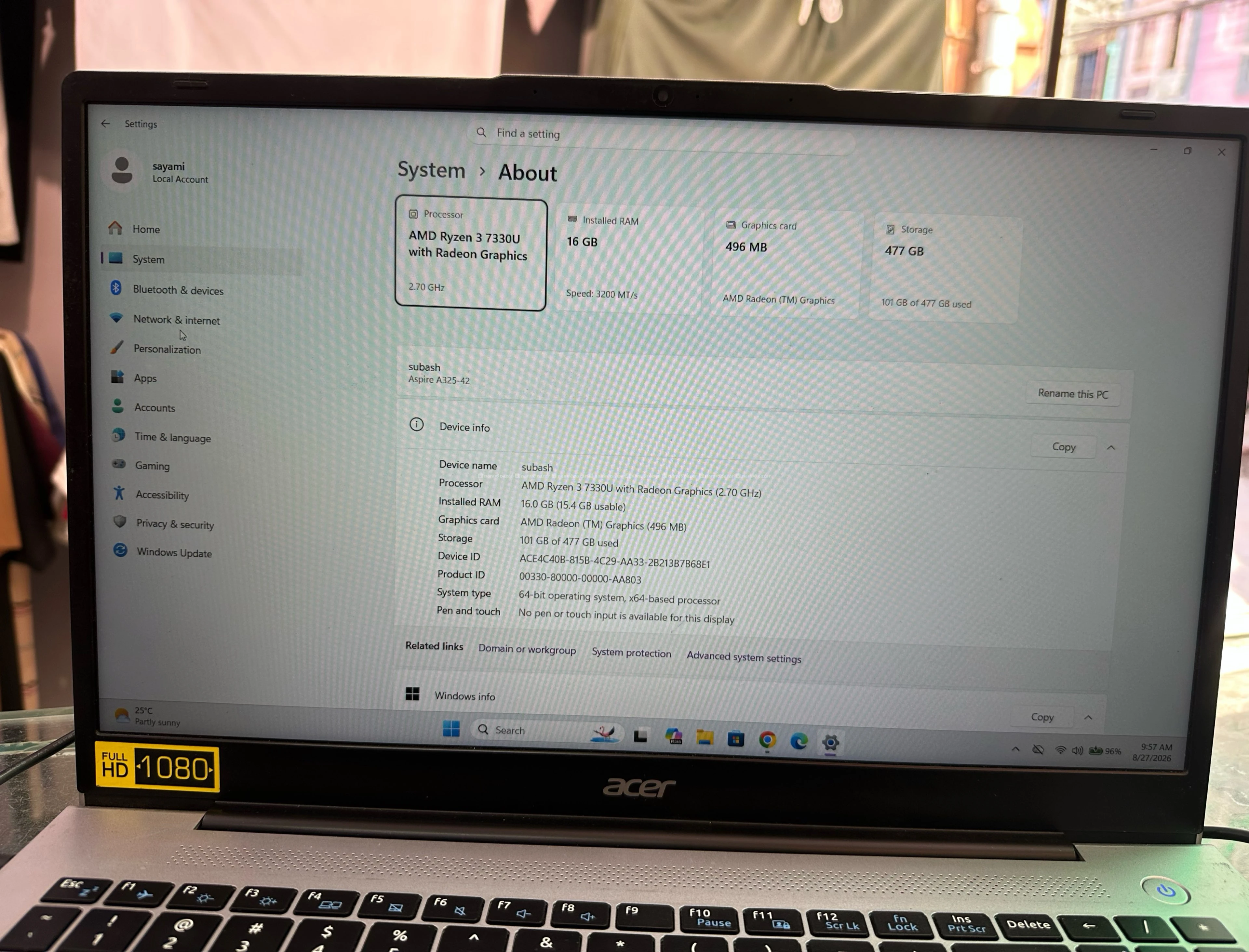 Acer aspire 3 slimbook 15 laptop 2