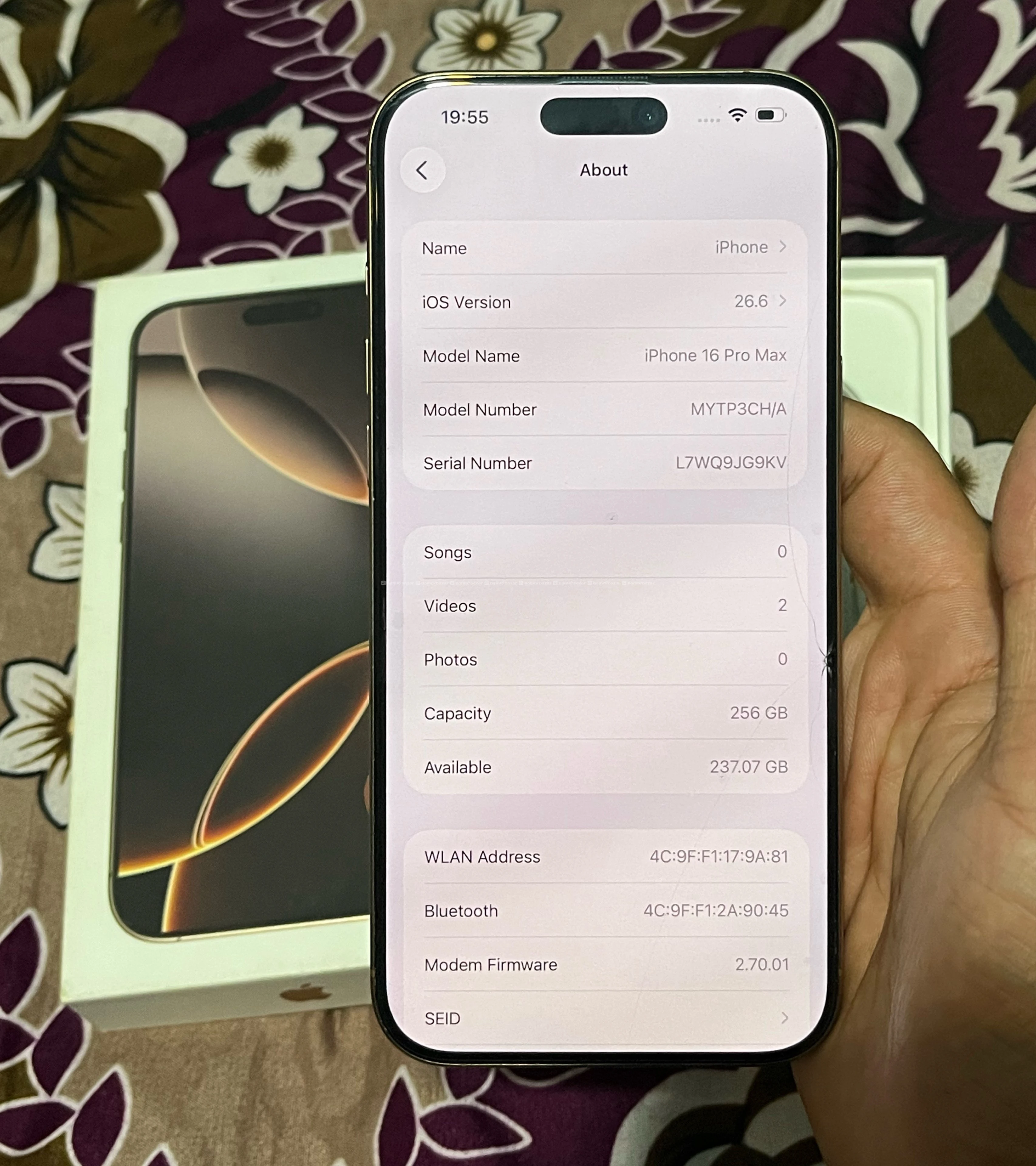 Iphone 16 pro max 256 3
