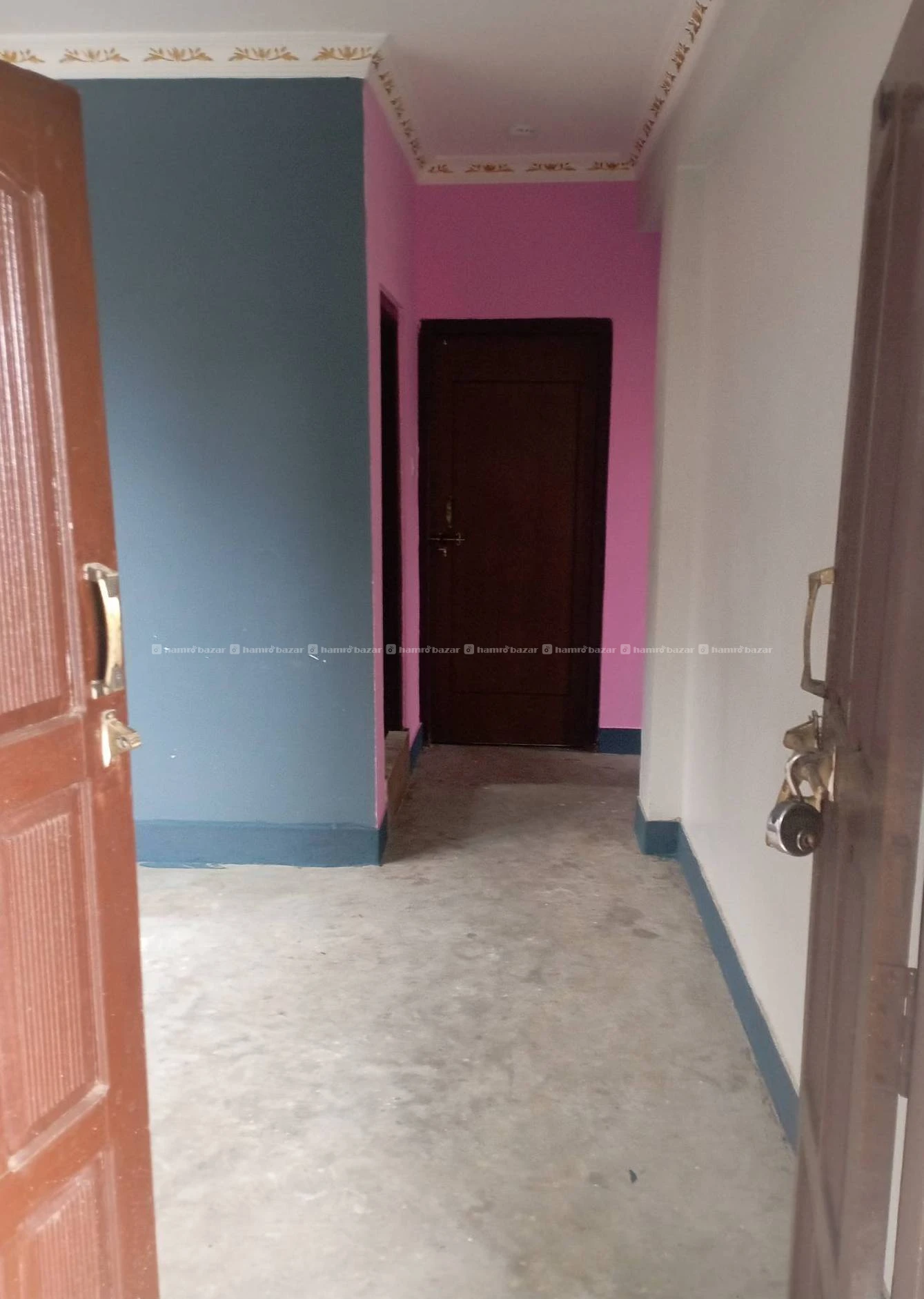 Flat ground floor 4 rooms with attached bathroom. 5