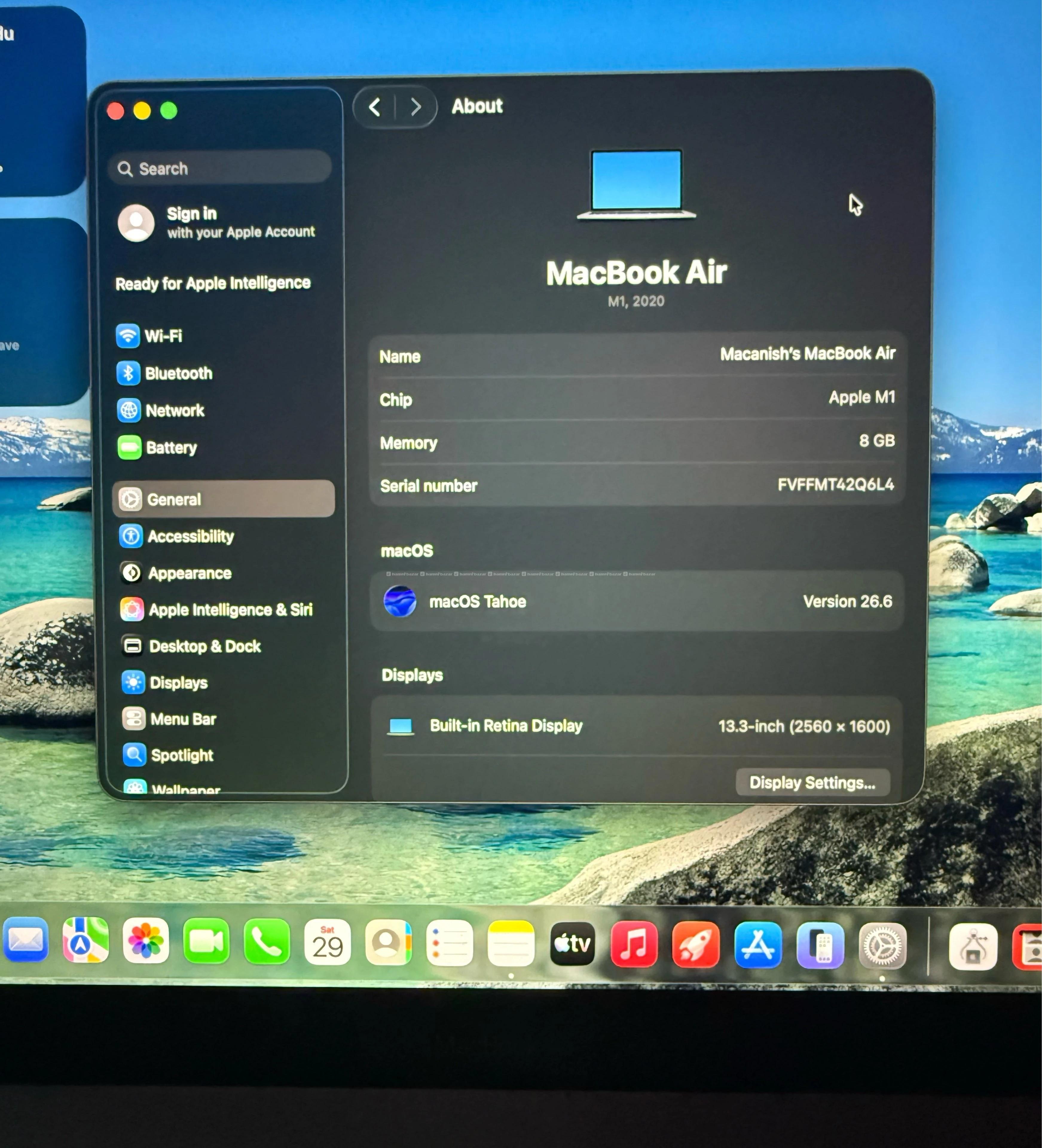 Macbook air m1 ( 86% battery health) 4