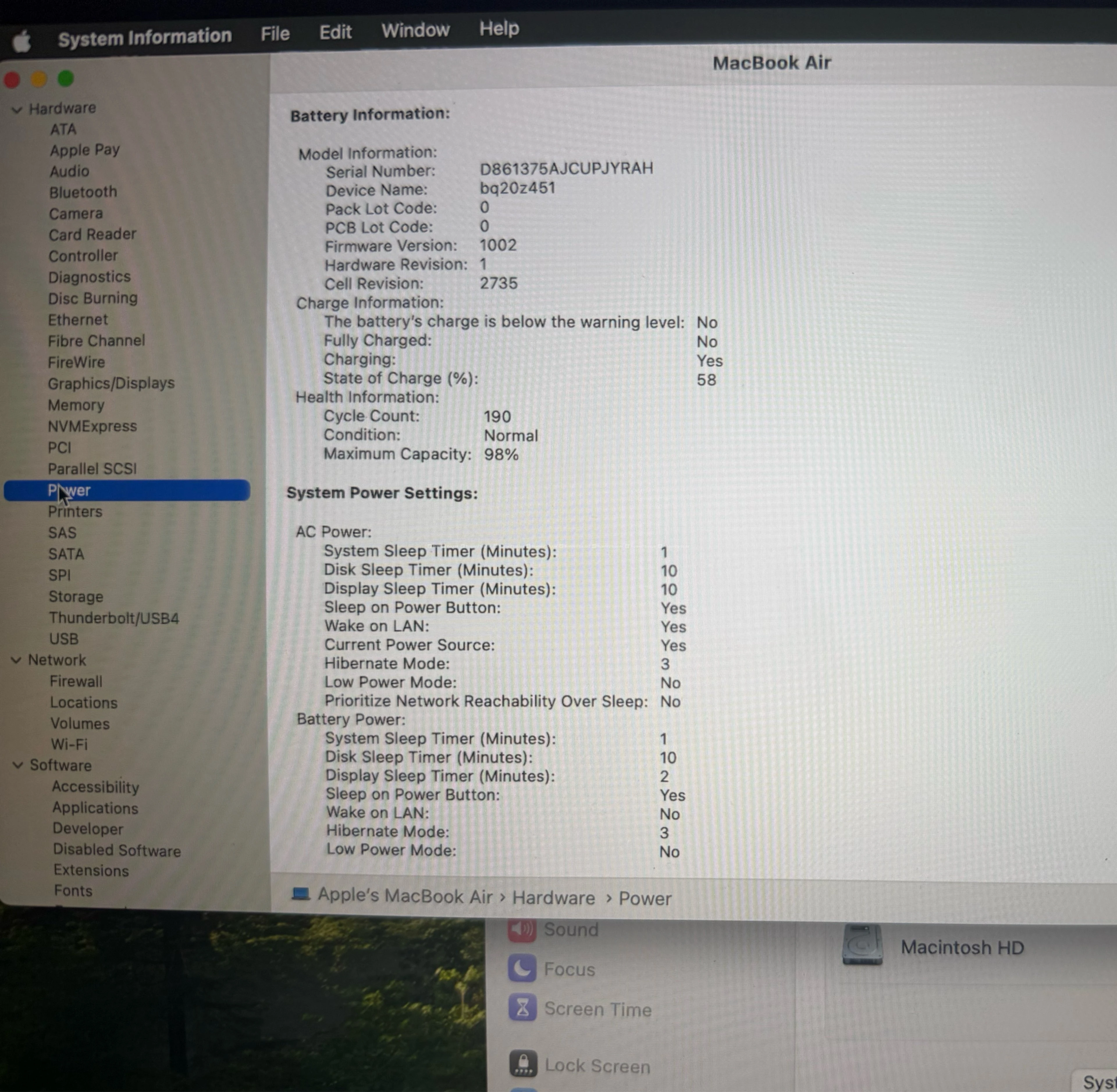 Macbook air m1 ( 98% Battery Health ) 3