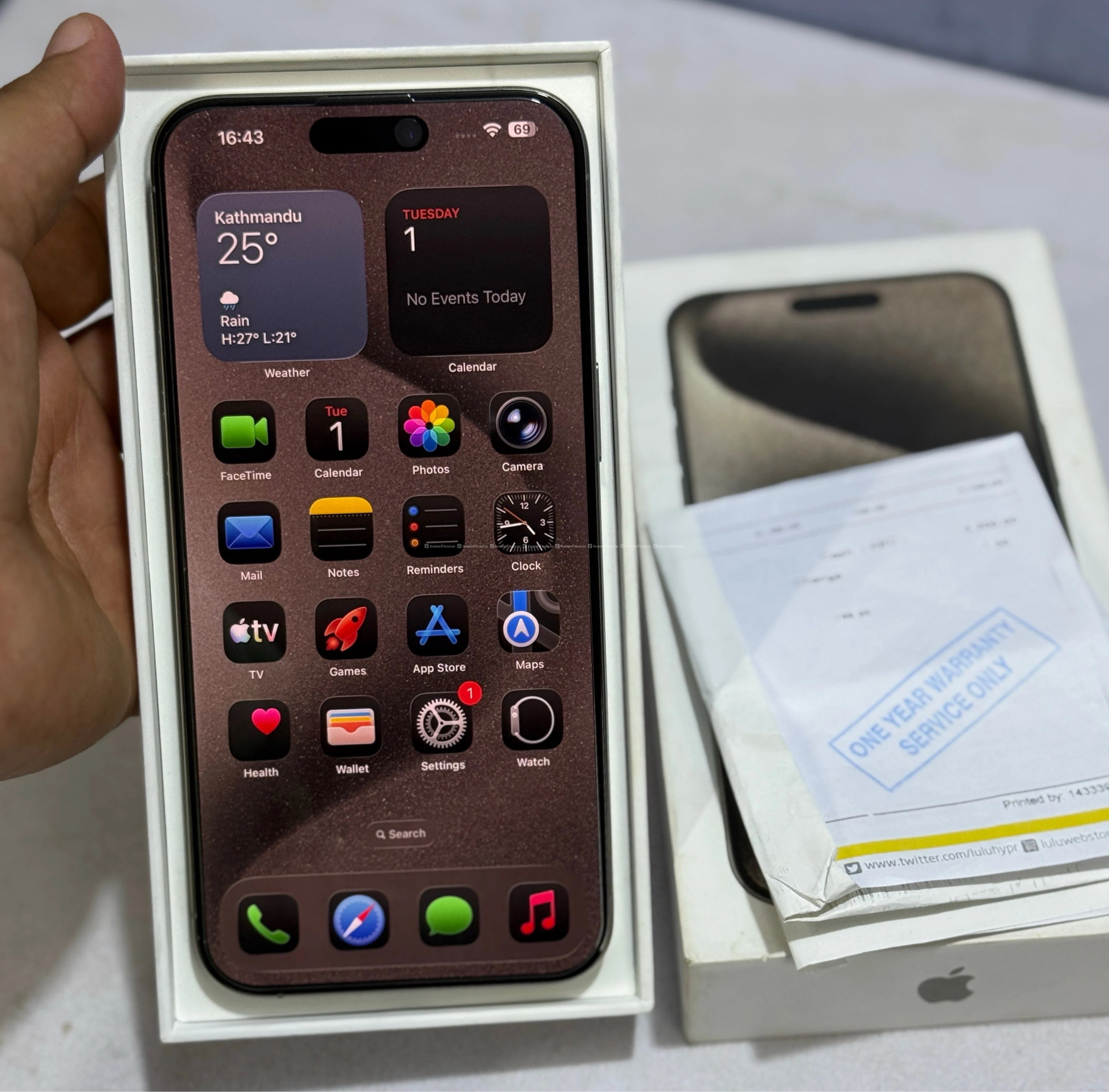 Iphone 15 Pro Max 256GB 88% BH with box, bill 3