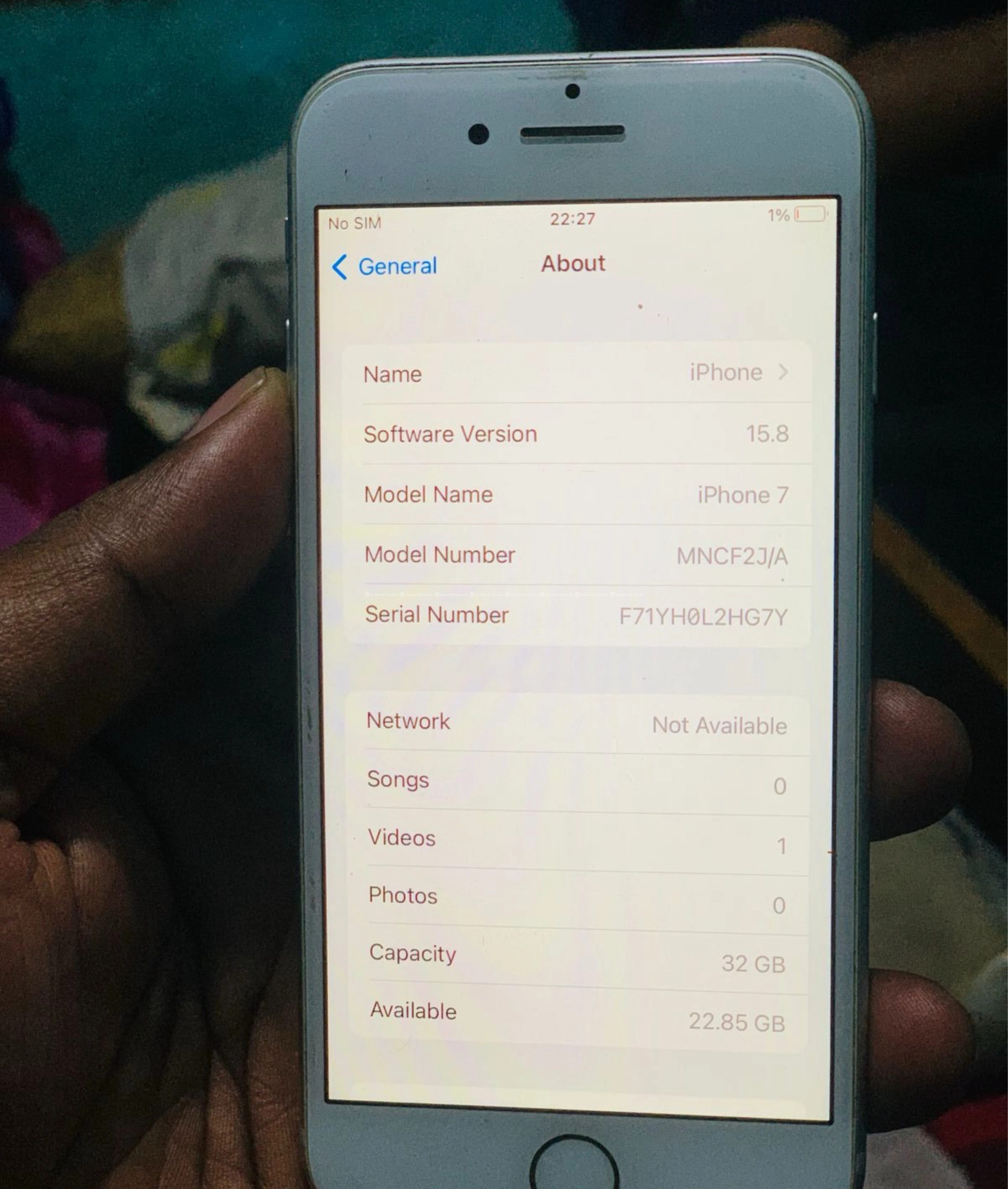 iPhone7 32gb fully fresh 5