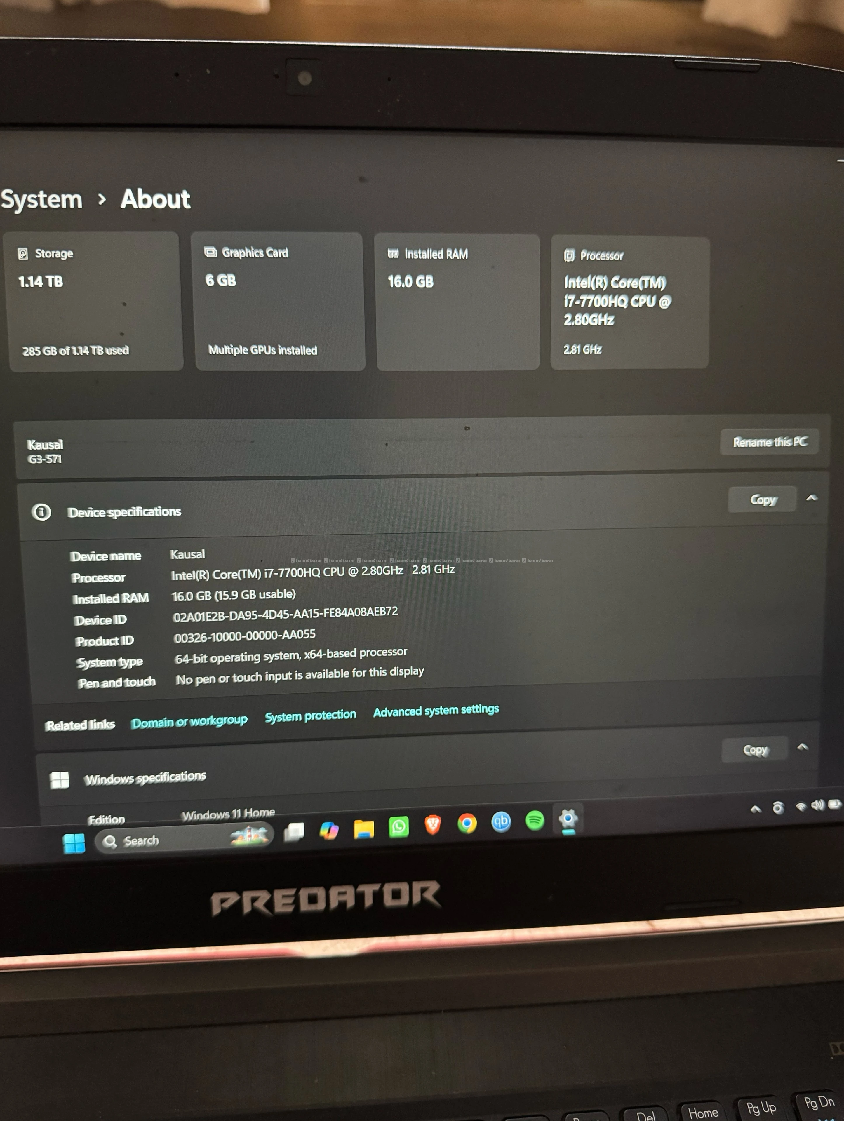 Acer Predator Helios 300  ( 2018 model ) 3