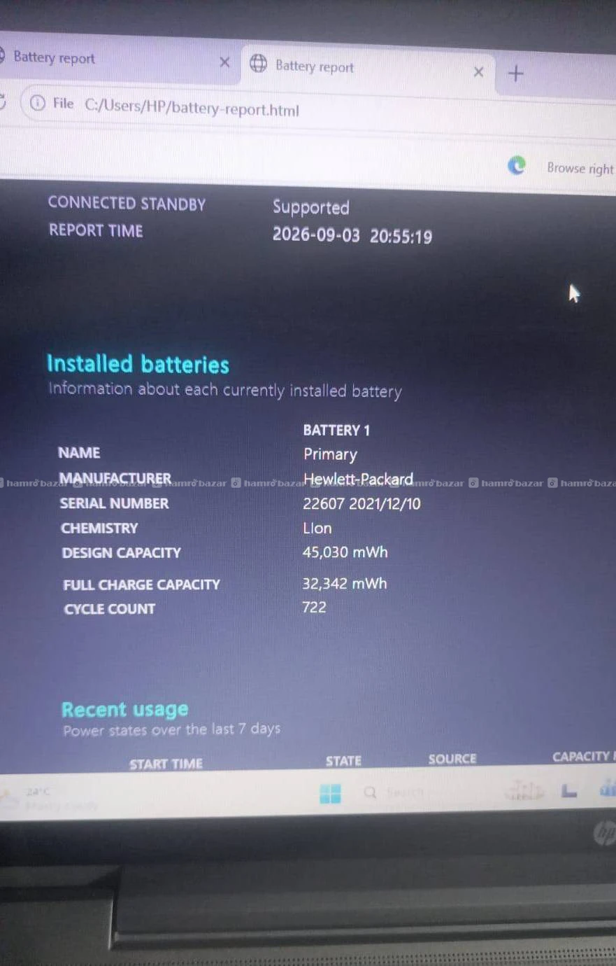 Hp Probook core i5 11gen 8gb 256gb ssd 2