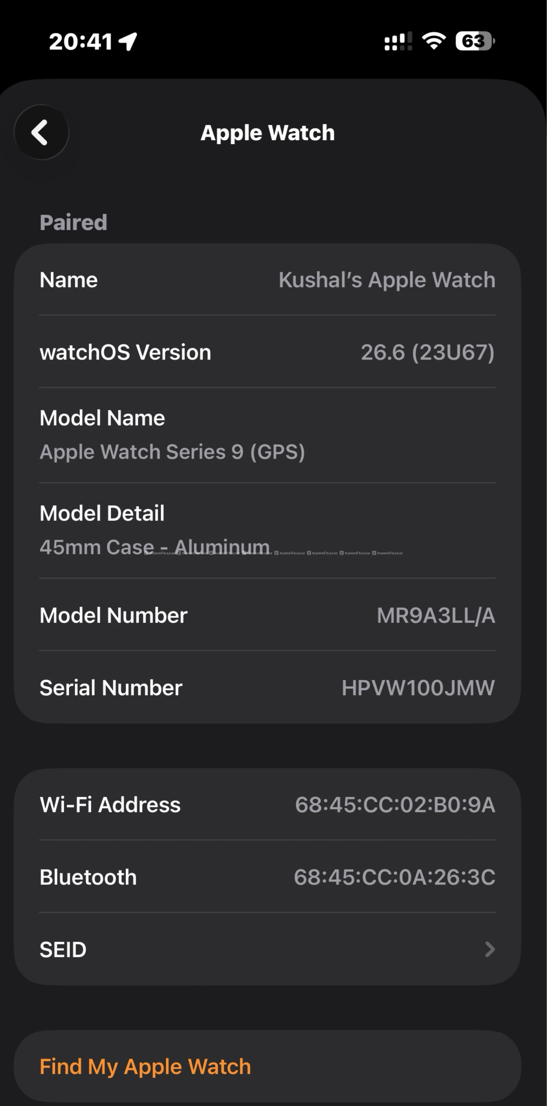 Apple Watch Series 9 GPS, 45mm Midnight Aluminium 2