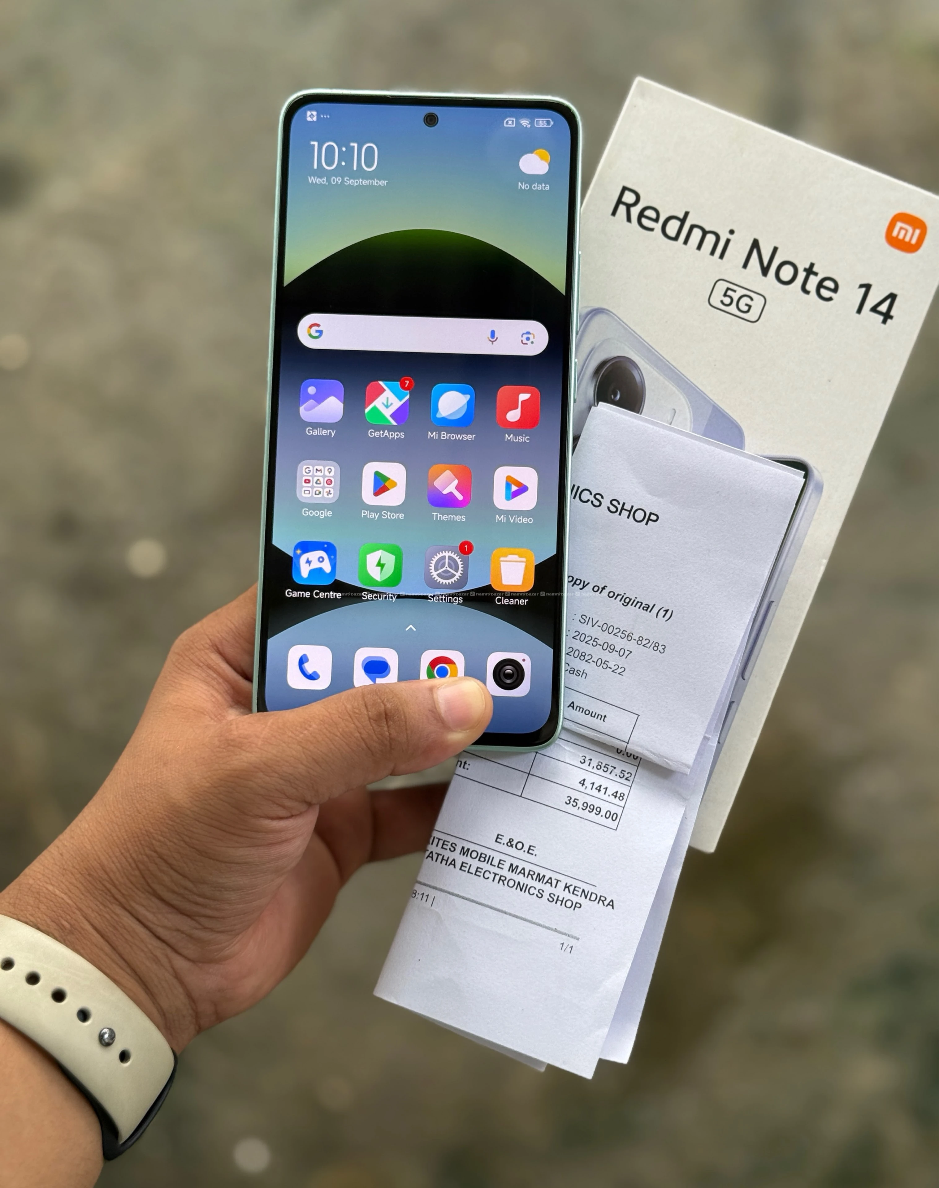 Redmi Note 14 5g(12-512) with box, vat bill 3