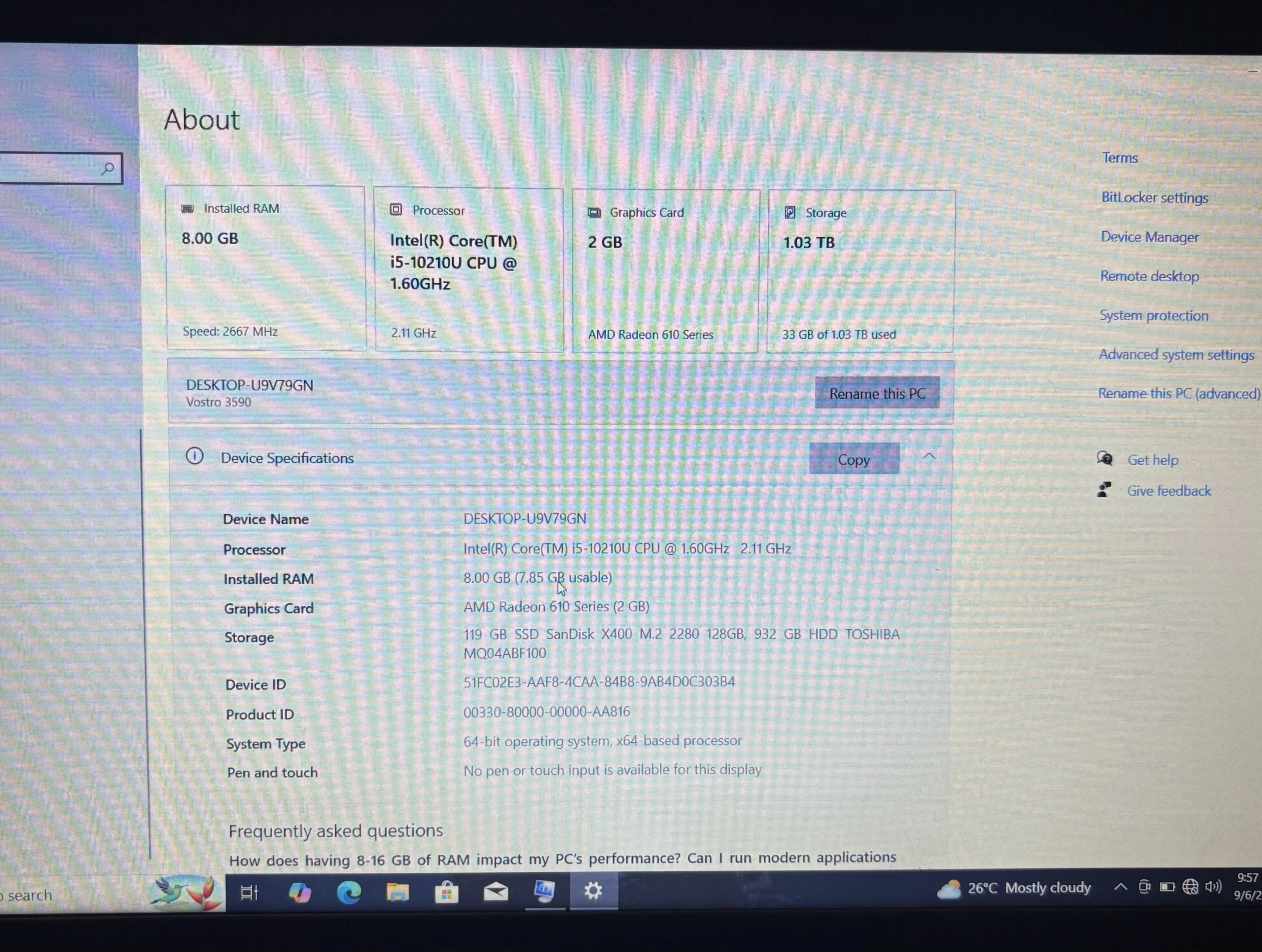 Dell Vostro 3590 – i5 10th Gen 4