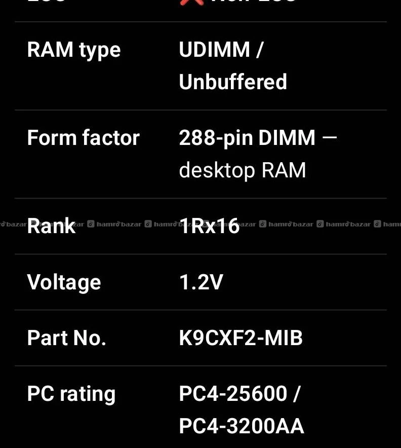 DDR4 8GB RAM 3