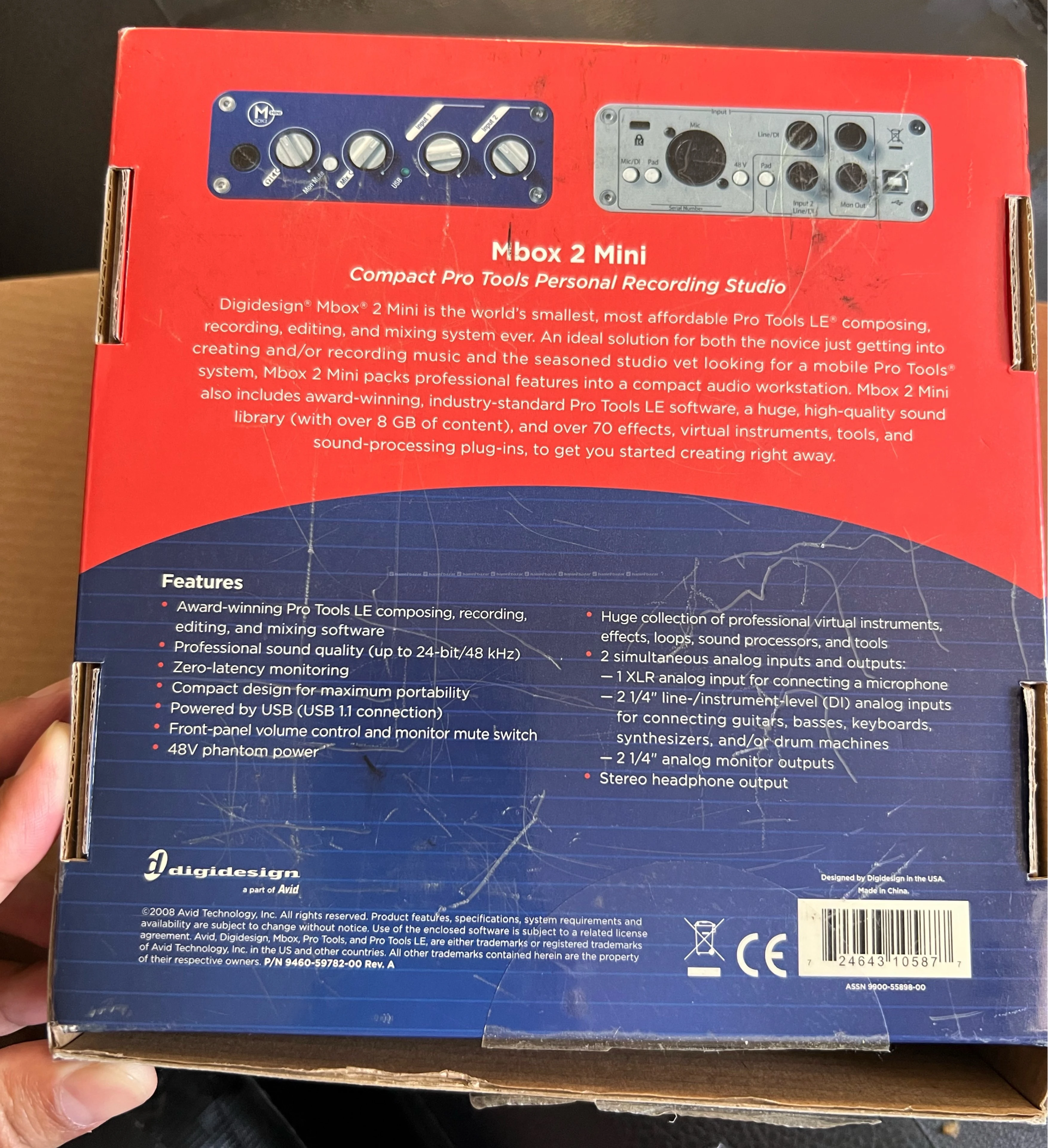 Mbox 2 Mini
Compact Pro Tools Recording Studio 3