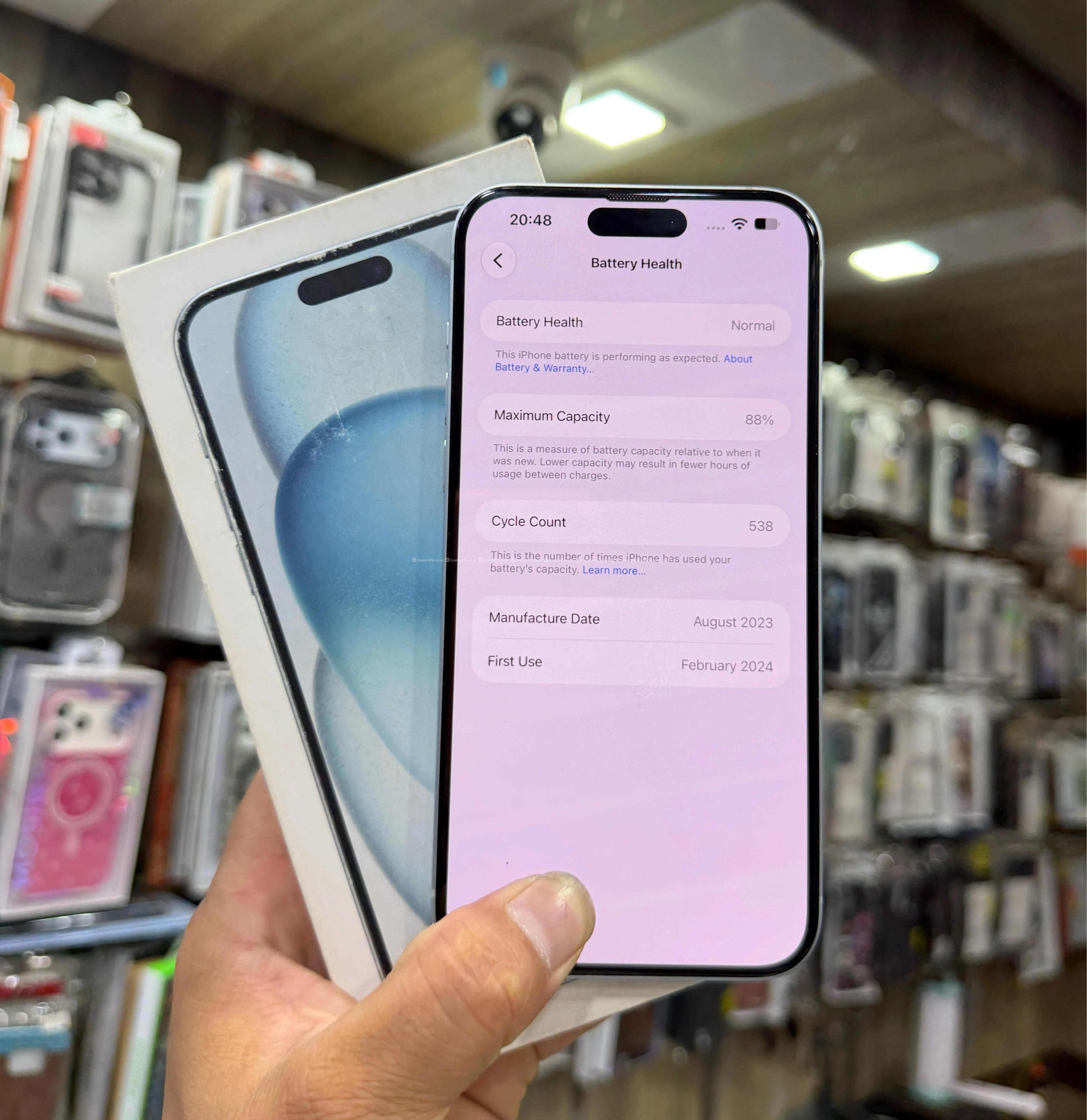 🔥 iPhone 15 plus -128 gb 🔋 88 % on -sale 3