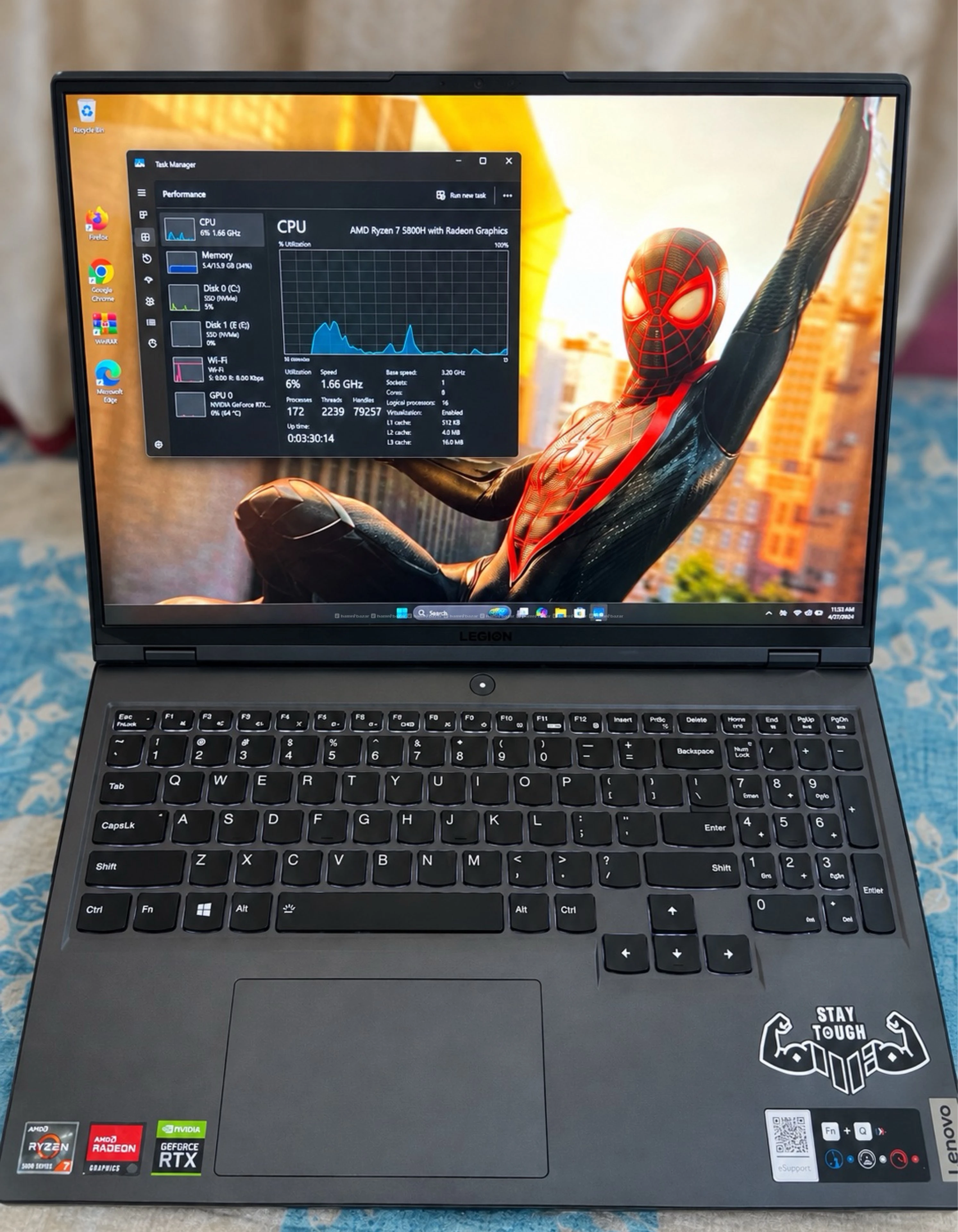 Lenovo legion 5 Pro 2.5k displayRTX3060 16GB Ram 3