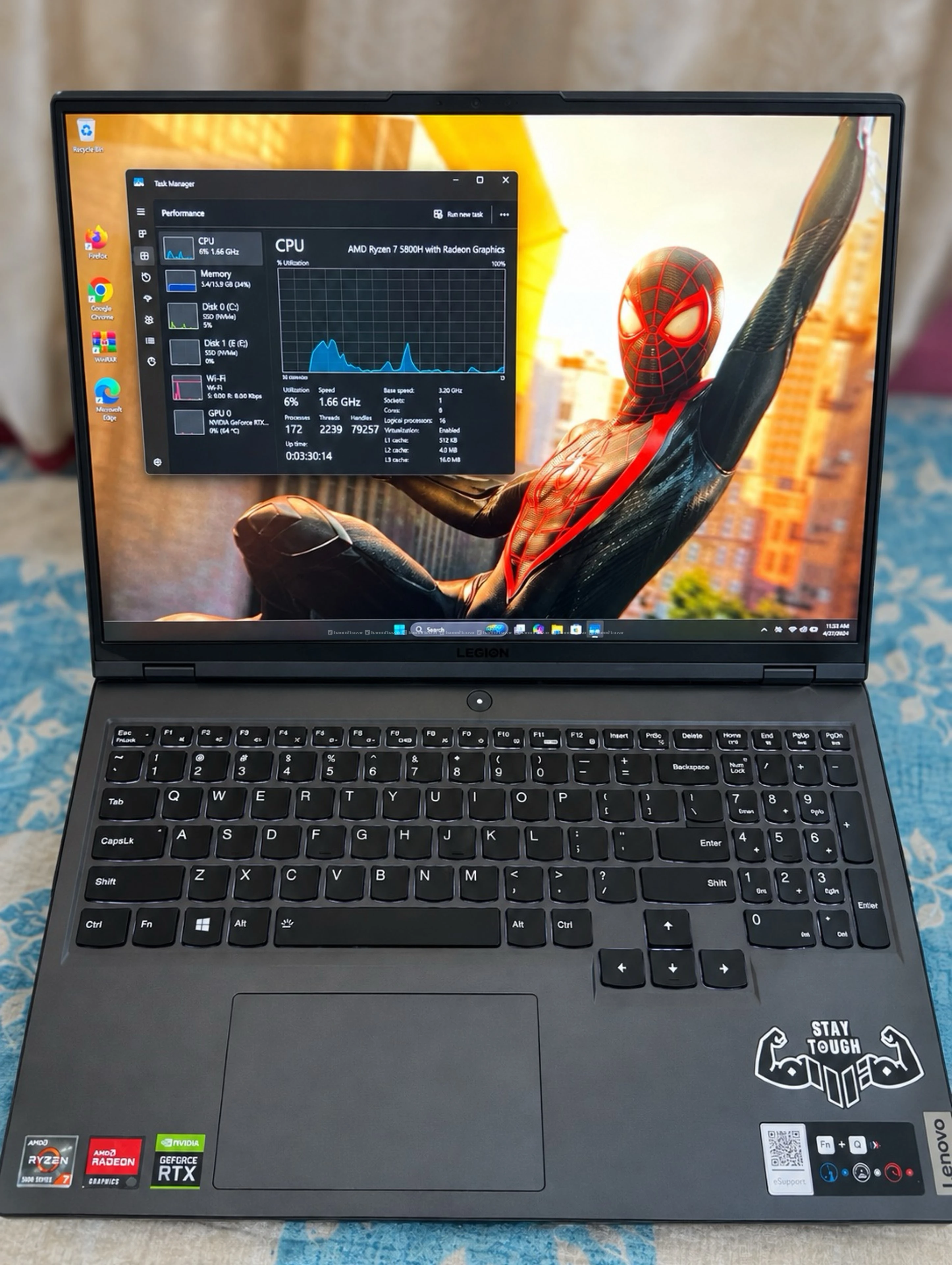 Lenovo legion 5 Pro 2.5k displayRTX3060 16GB Ram 2