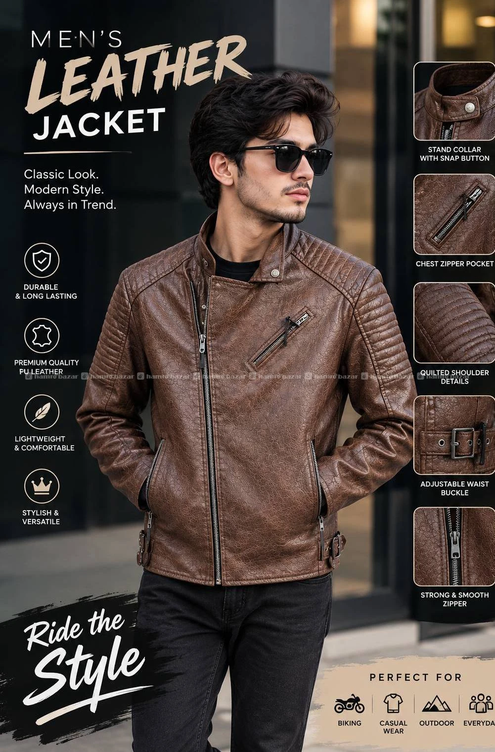 Men's leather jacket