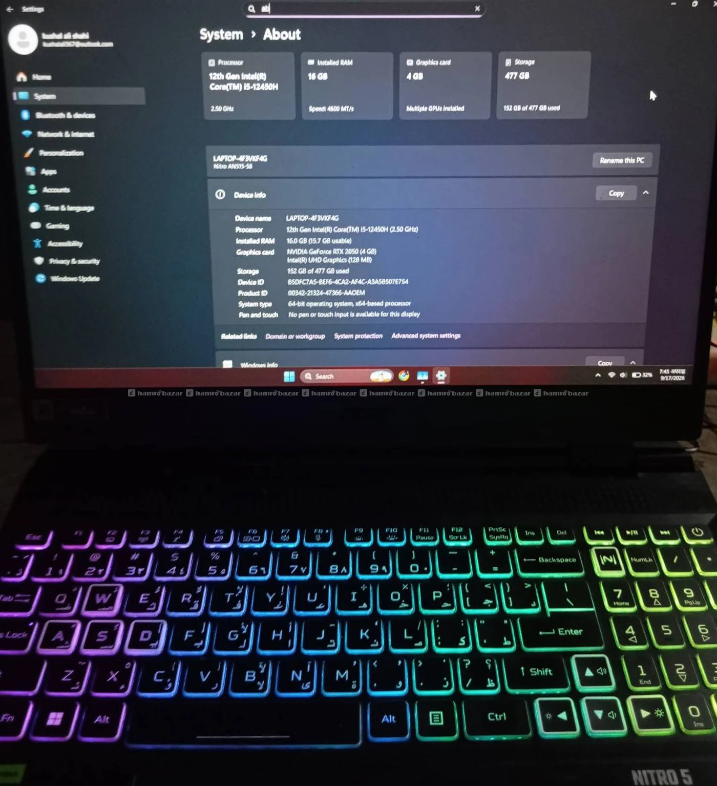 Acer nitro 5 8
