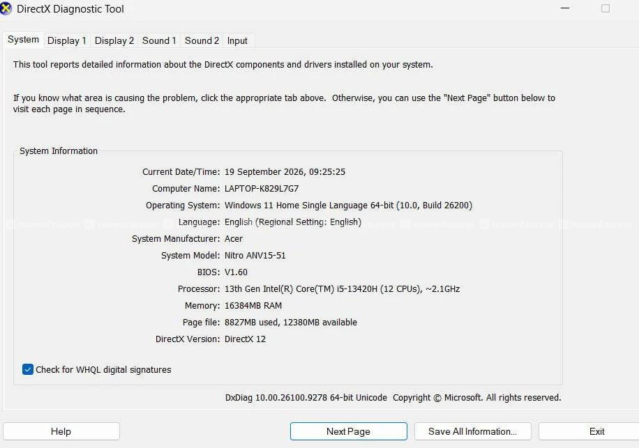 Acer Nitro V15 6