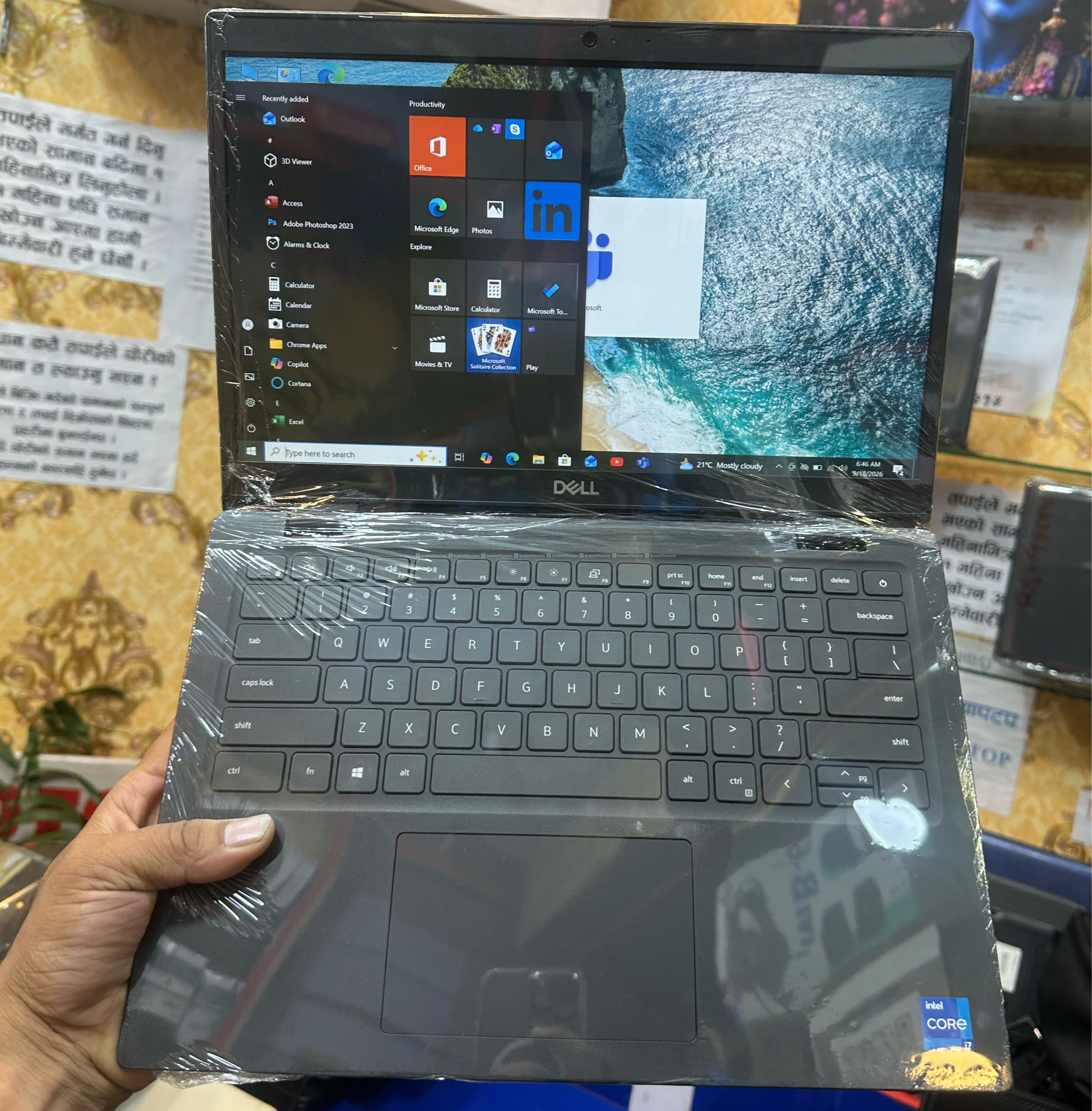 Dell i7 processor 11th gen 8gb ram 256ssd 3