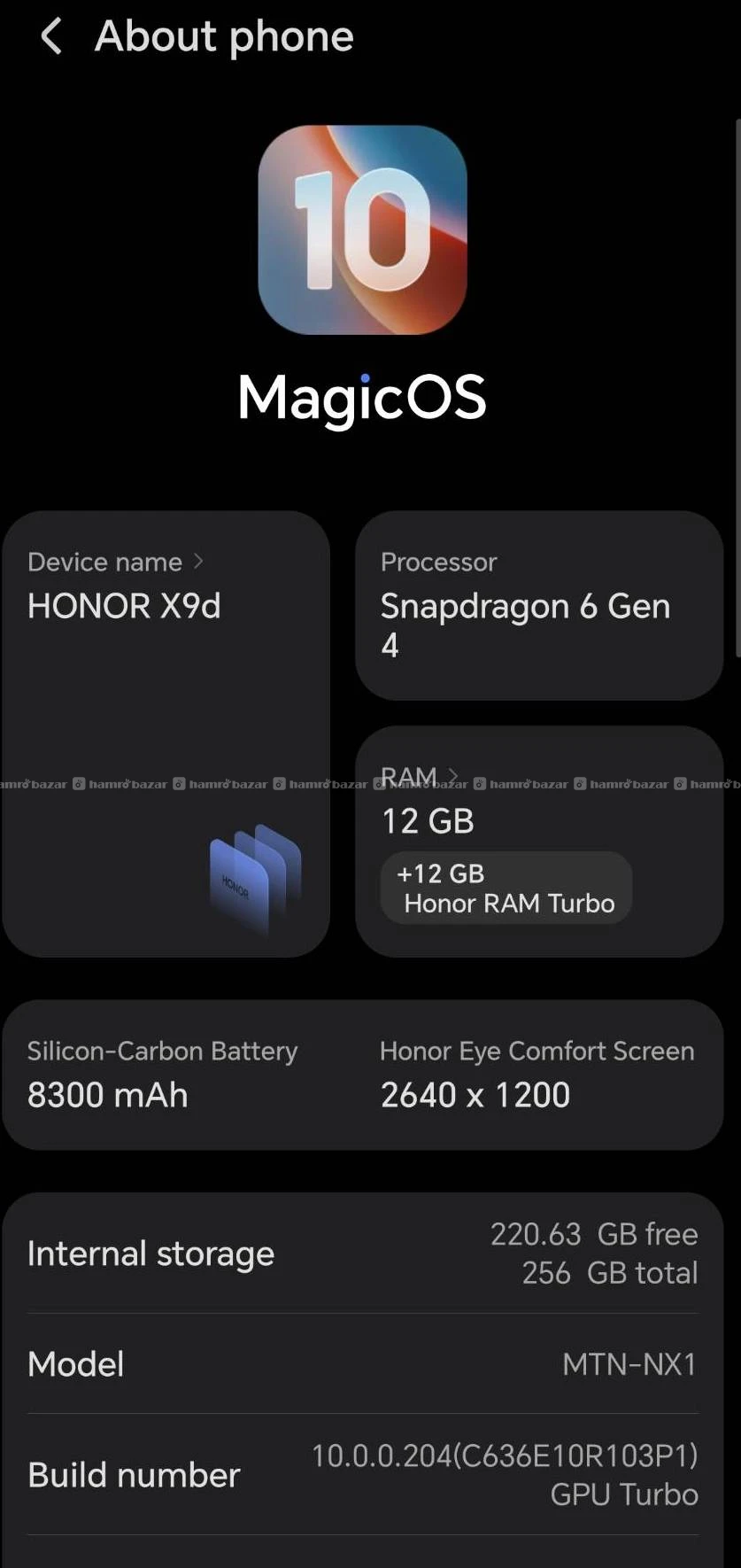Honor X9d(12/256) 3 months only used 9 months left 5