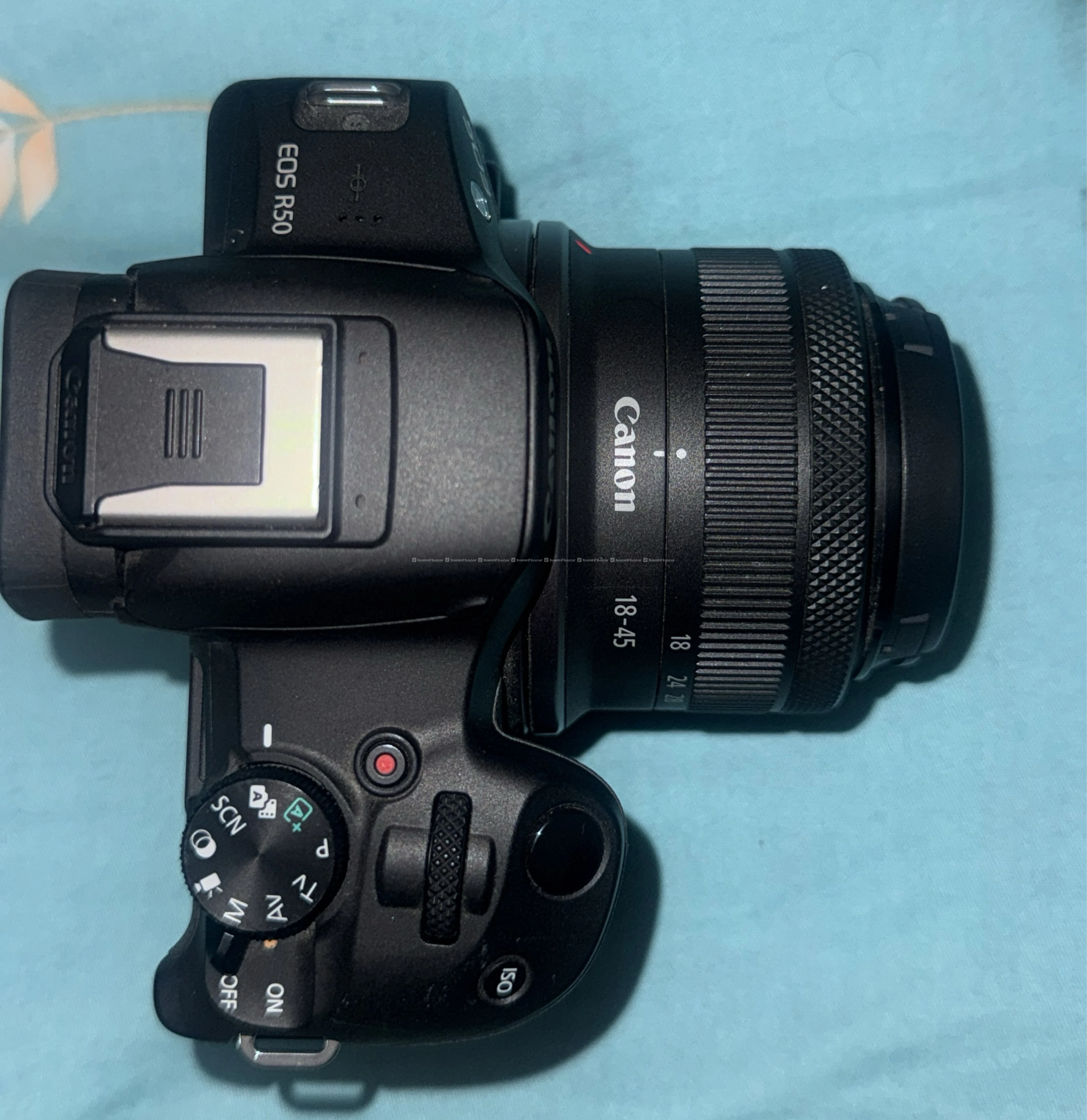 Canon R50 with 18-45 mm lens