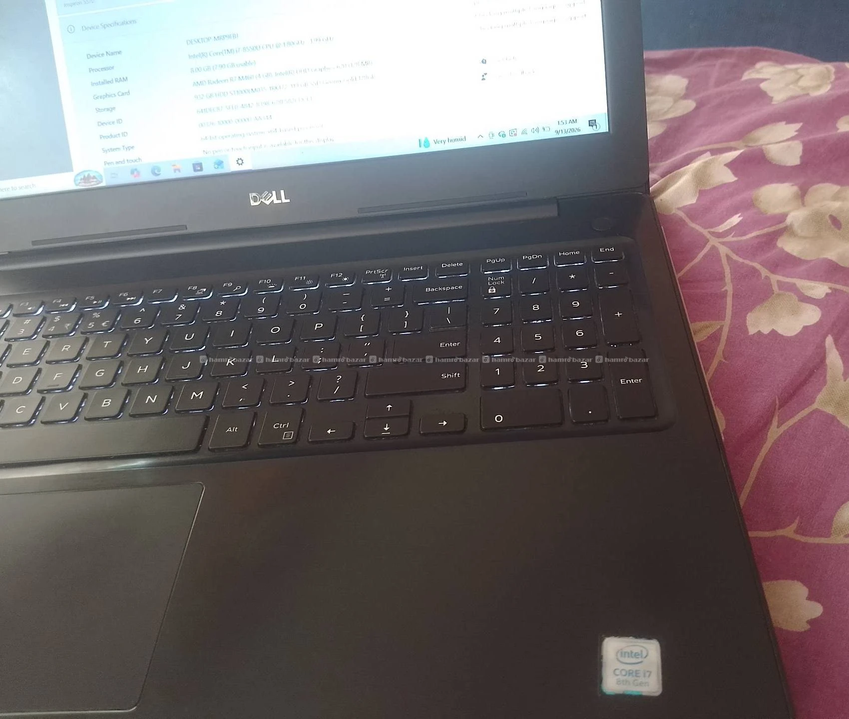 Dell i7 8th gen gaming laptop urgent on sale 6