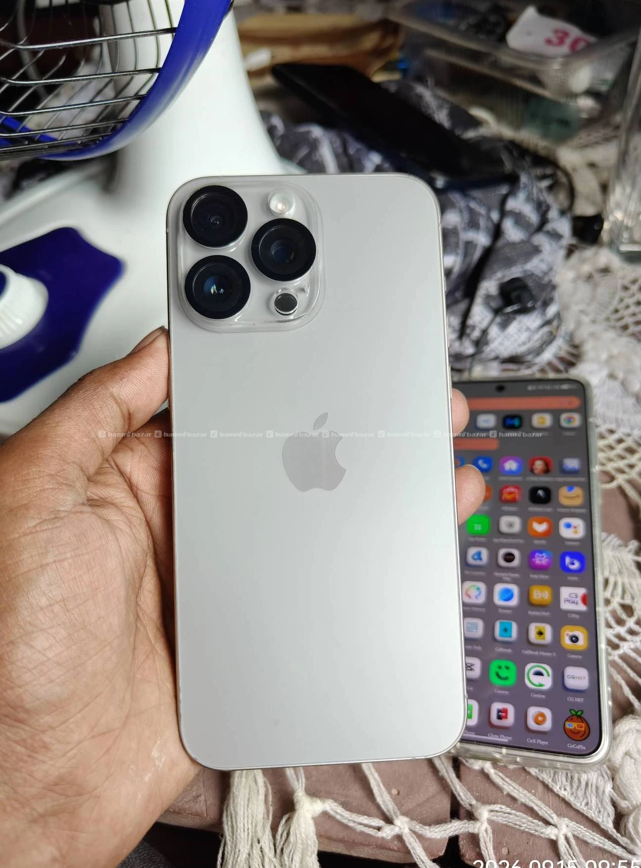 iphone 15 pro max 256 GB physical dual sim 100 bt 6