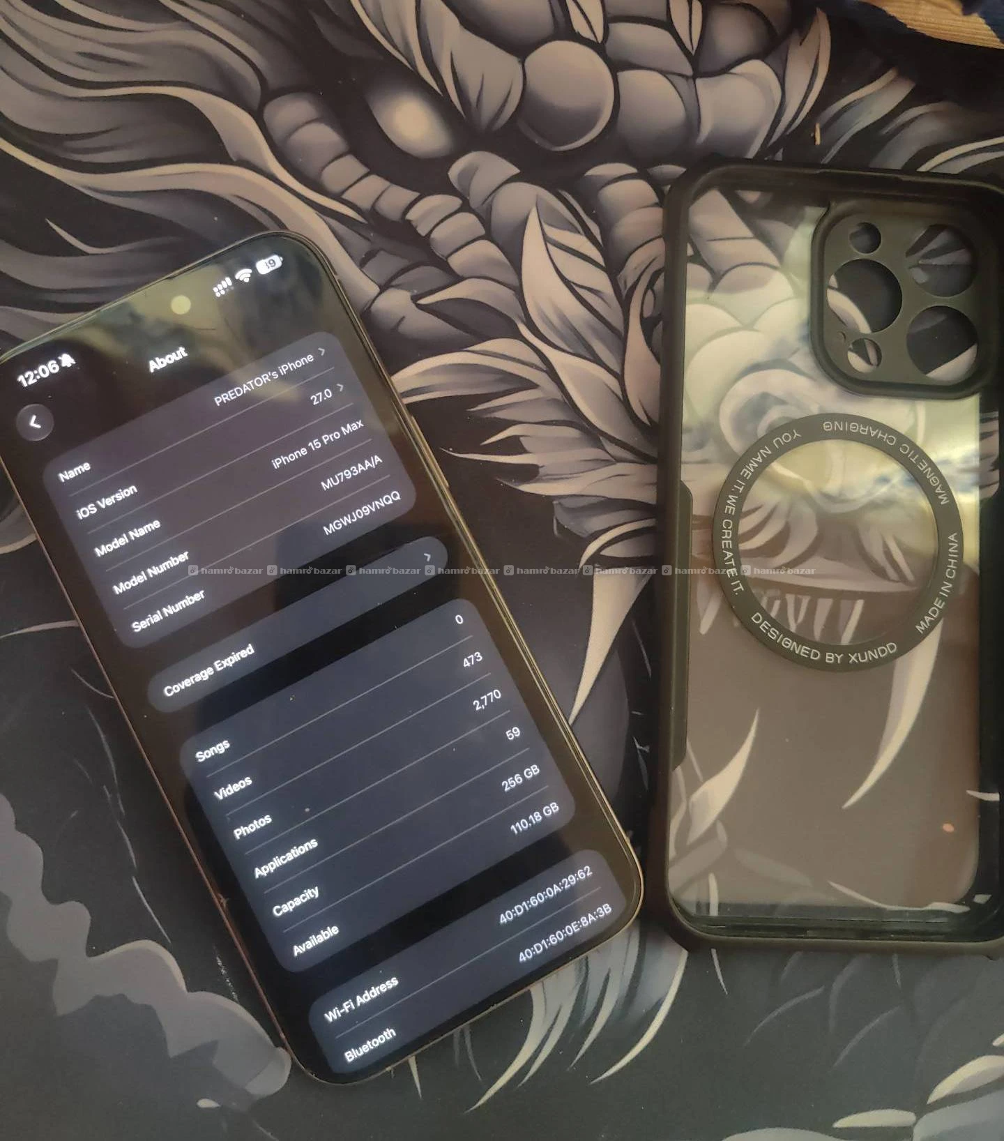 Iphone 15 Pro Max 256GB 93%BH Natural Titanium 3