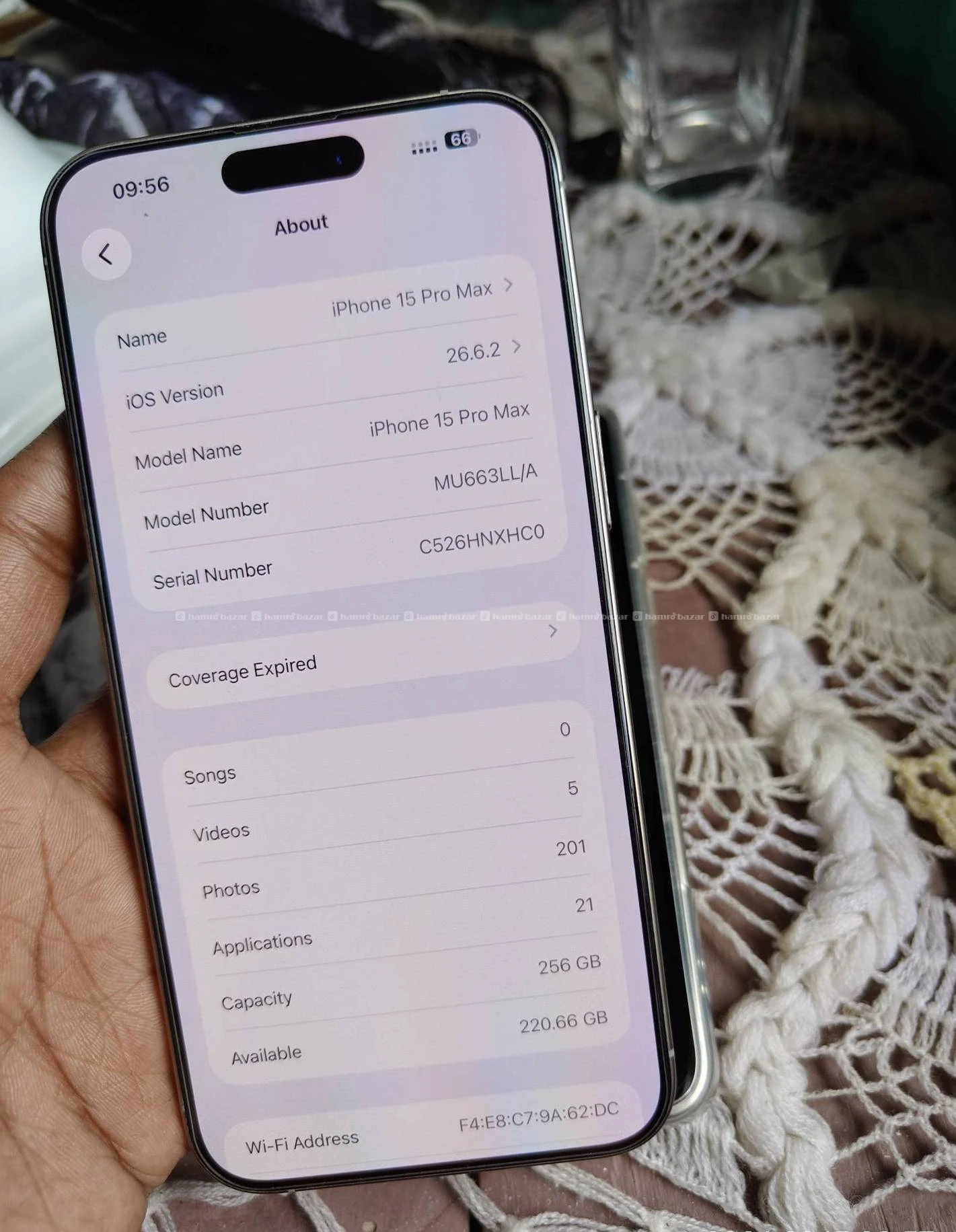 iphone 15 pro max 256 GB physical dual sim 100 bt 2