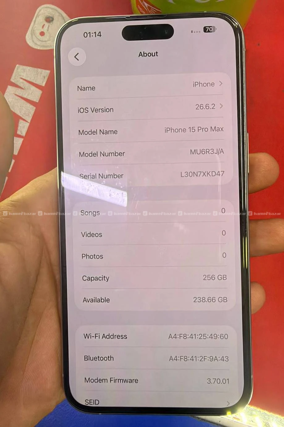 Iphone 15 pro max 256gb