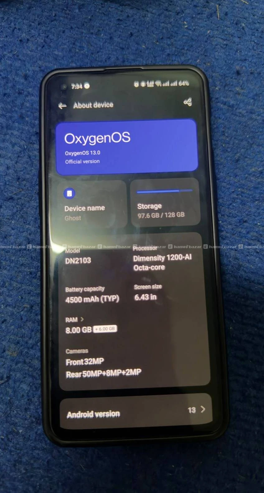 One plus nord 2 non open set 8+6/128 with bill box