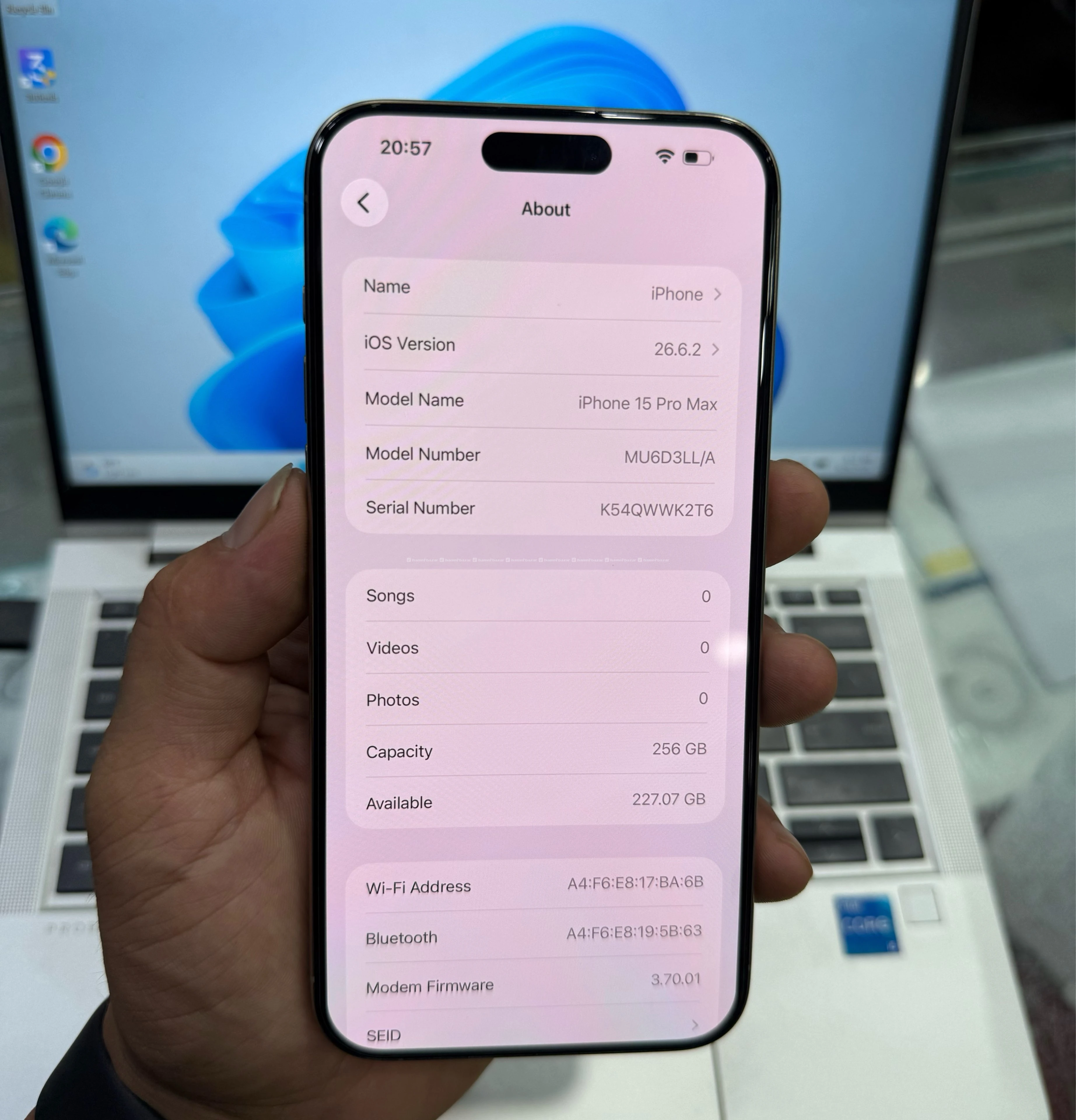 🕊️ 15 pro max 256 gb battery 🔋 92 % genuine set 5