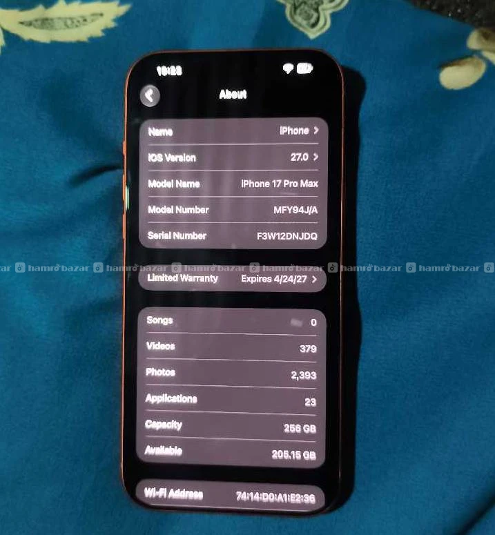 I phone 17 pro max 256 japan variant 4