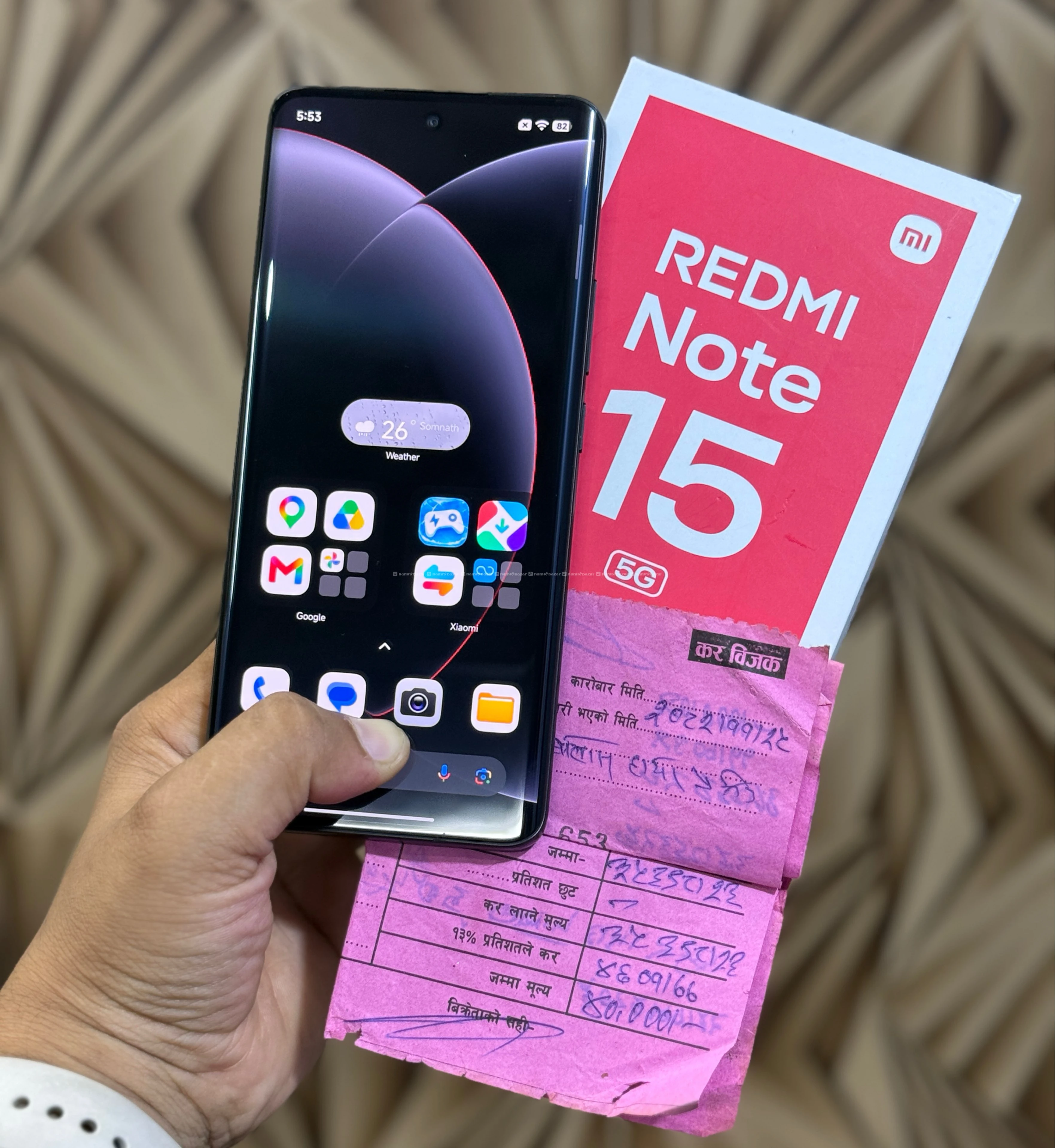 Redmi Note 15 5G(8-256) with box,bill,warranty 3