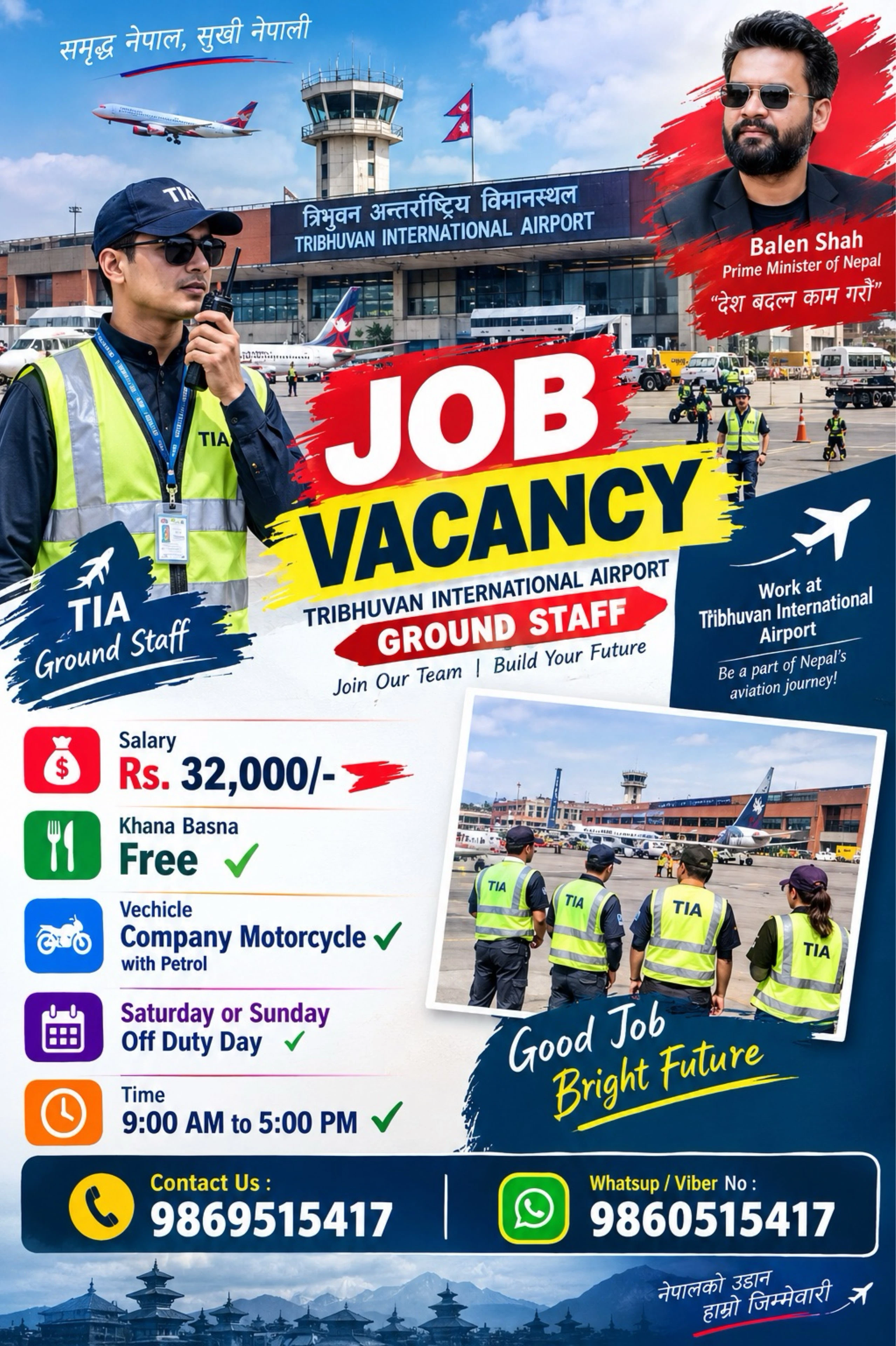 Job available Luggage handler staff Chayo 25 Jana.