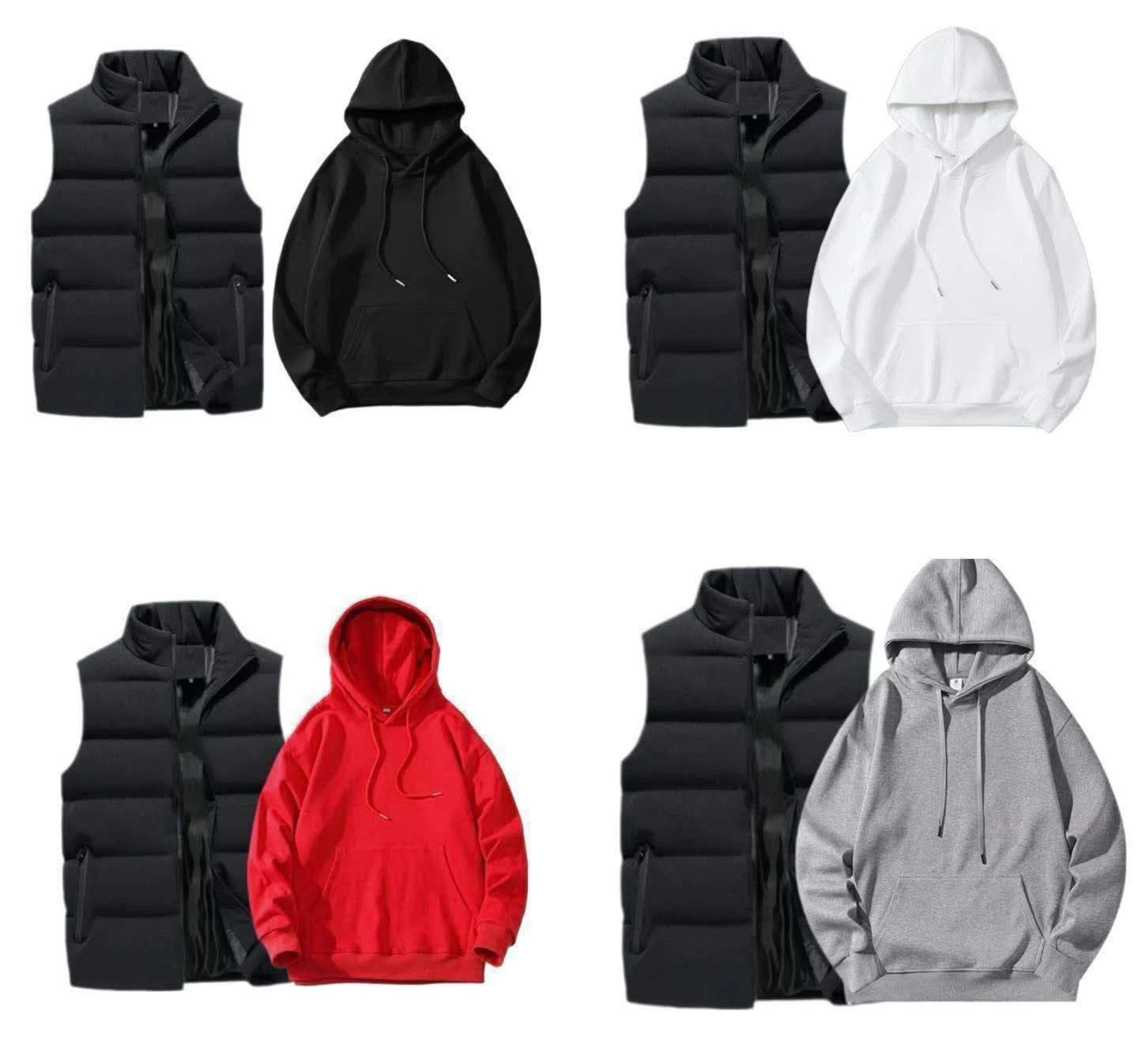 Men’s Fashion Winter Halfjacket & Hoodie Set !!