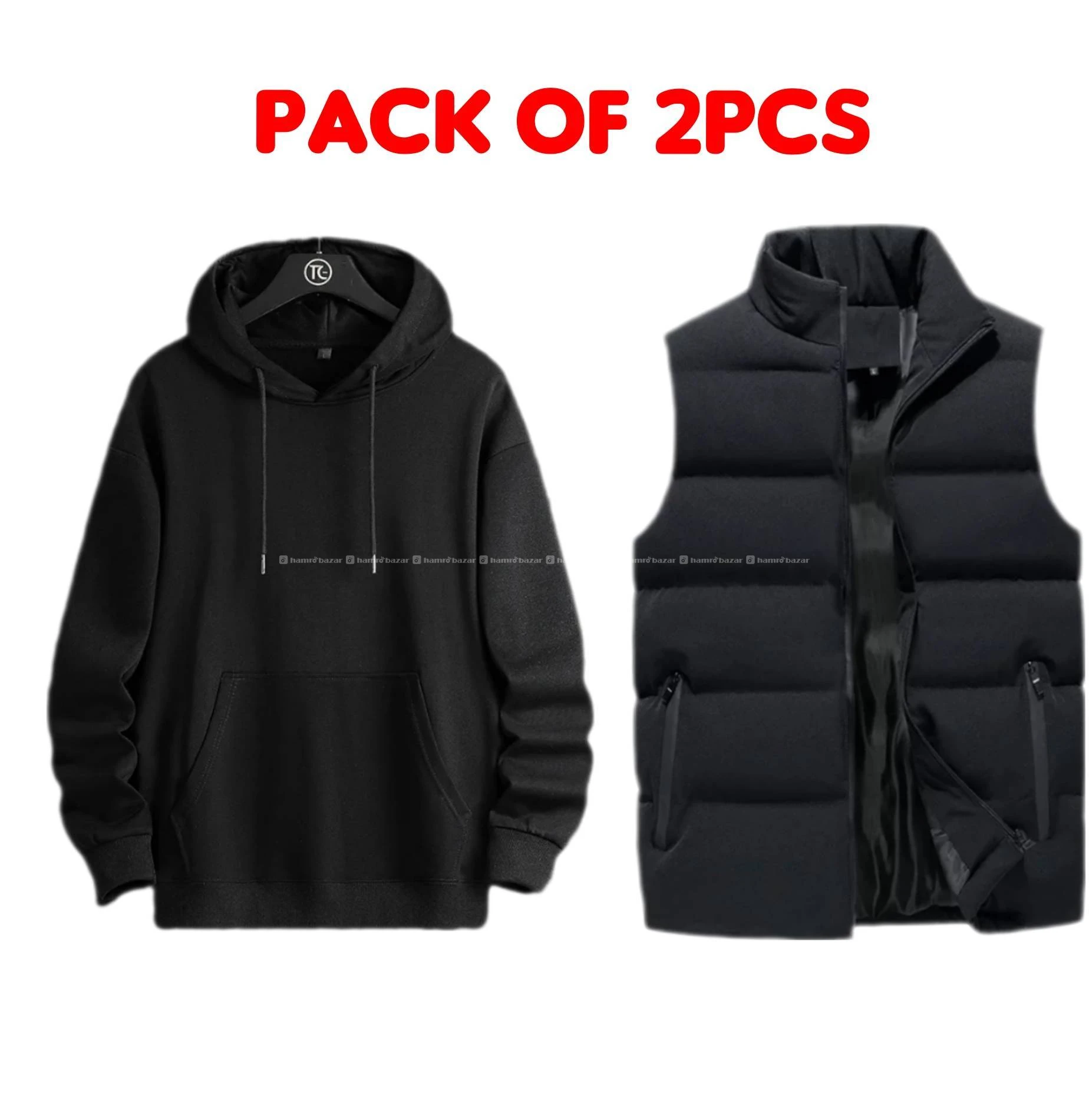 Men’s Fashion Winter Halfjacket & Hoodie Set !! 2
