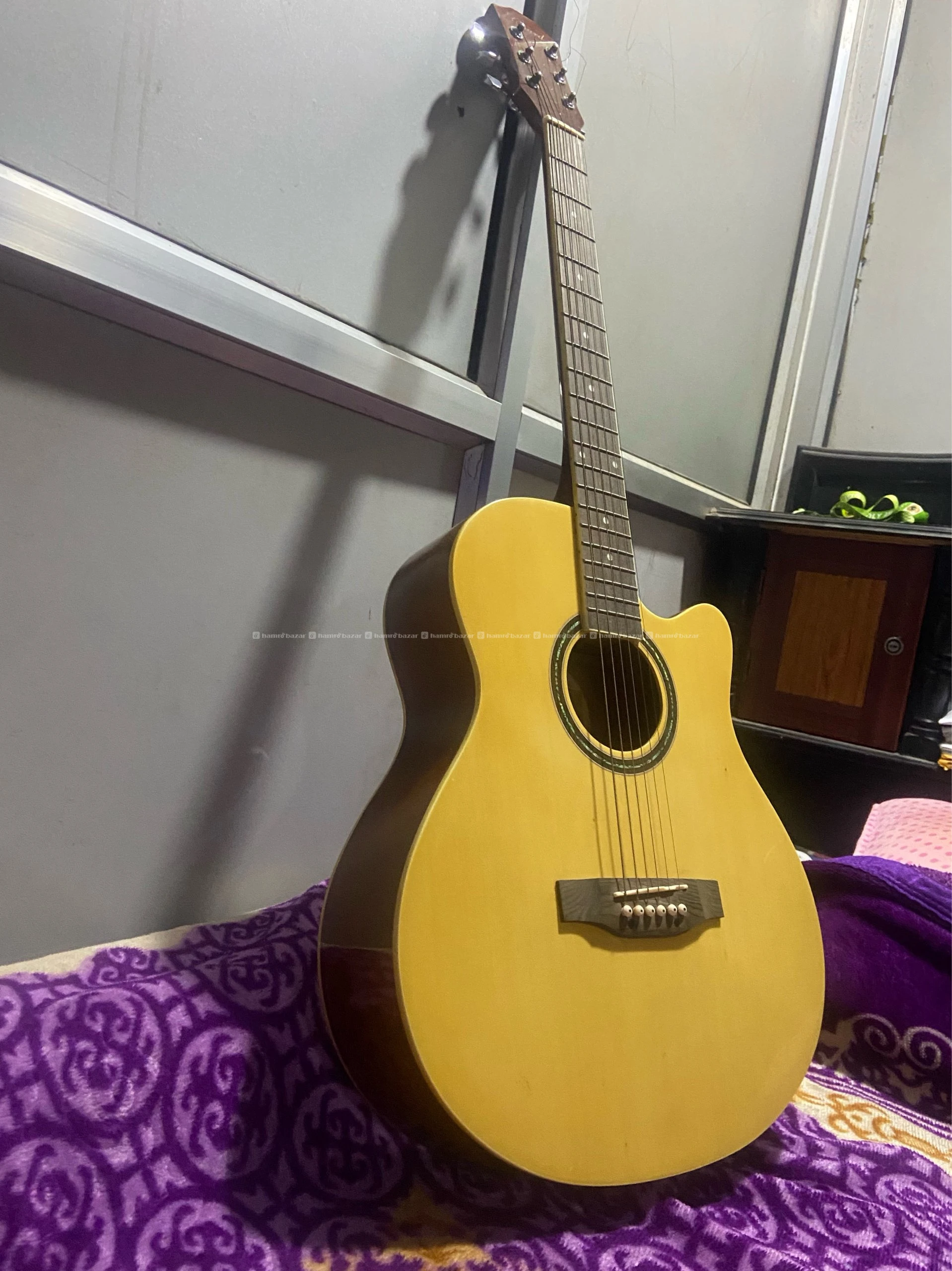 Acoustic classic wooden guitar