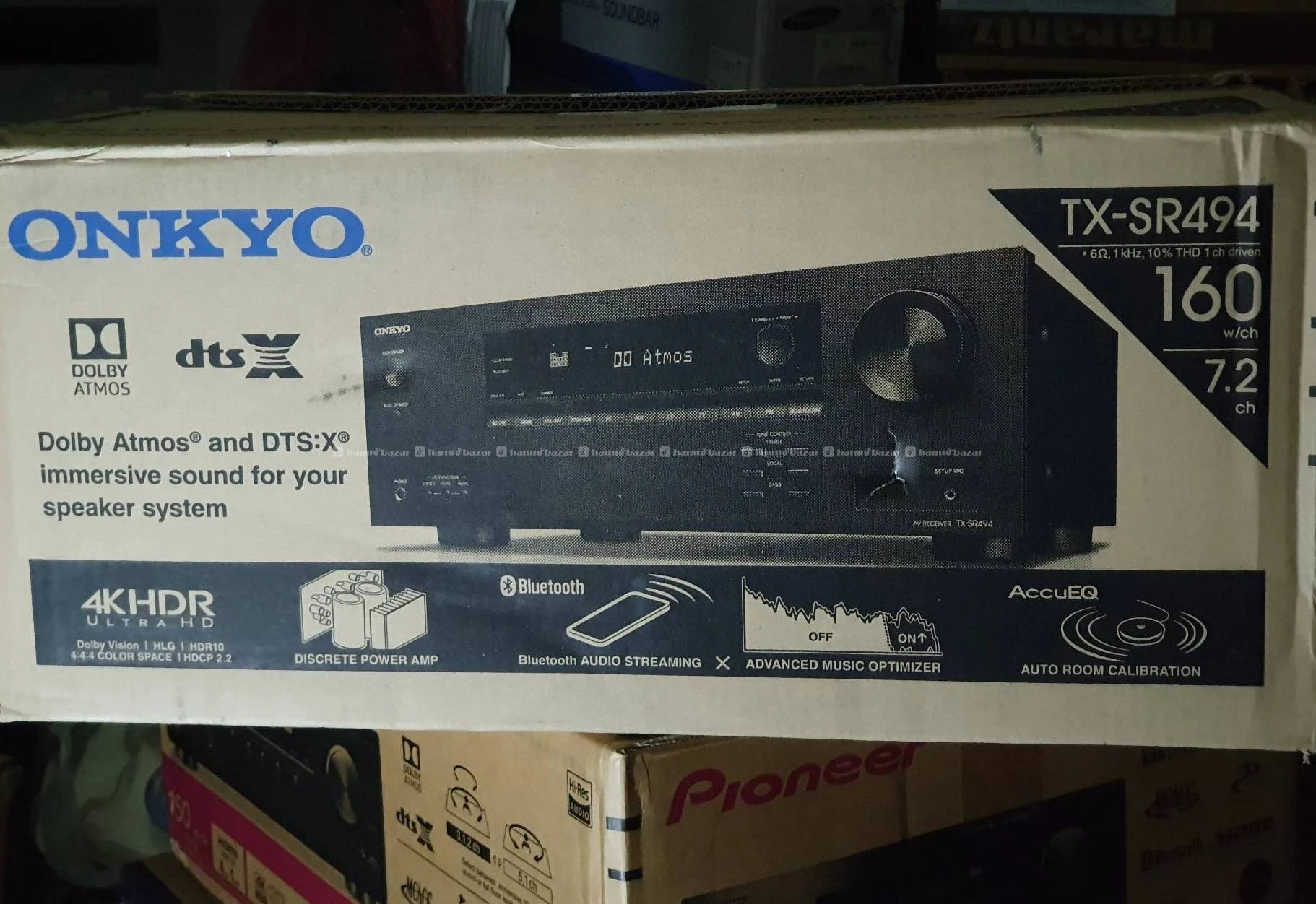 ONKYO TX-SR494 7.2 Ch AV AMP 4K UHD DOLBY ATMOS 3