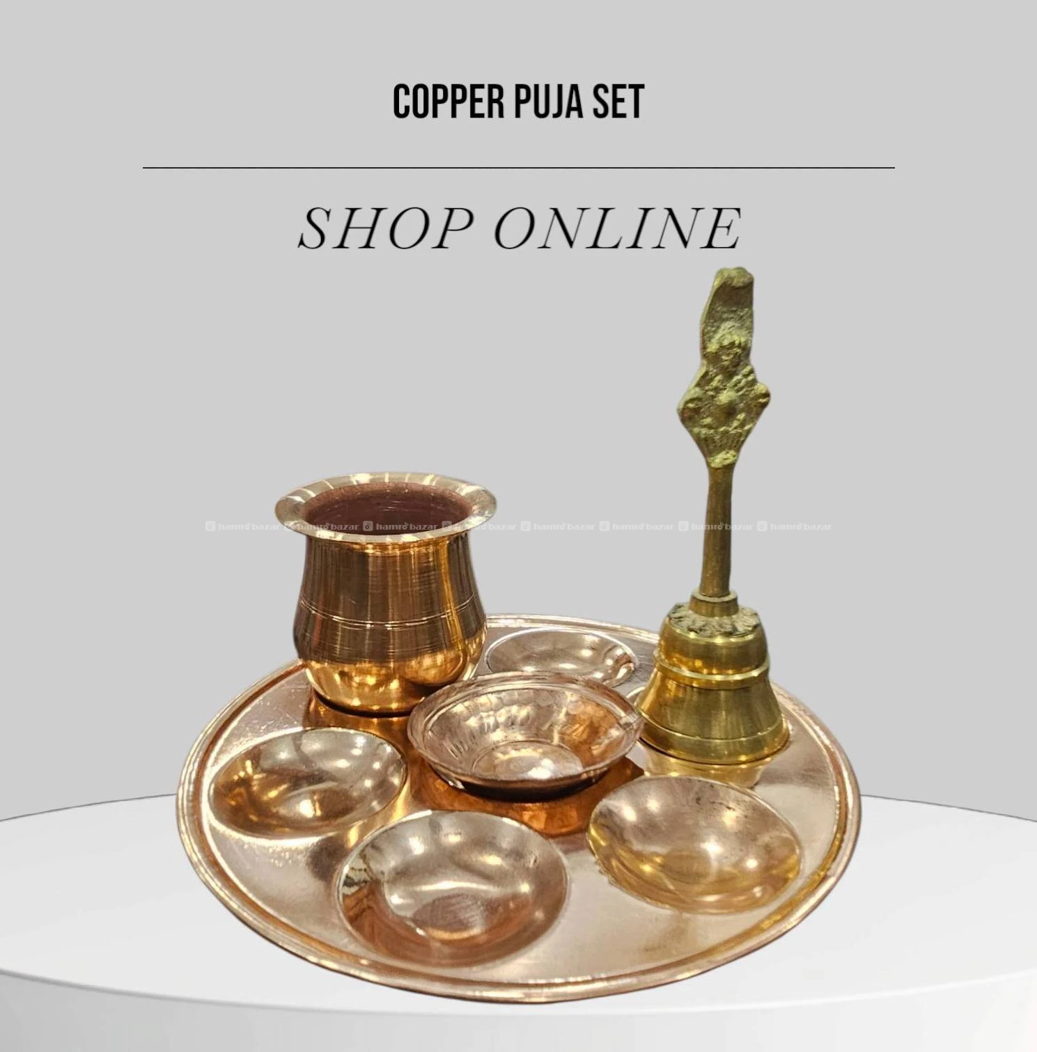 Copper Puja Set