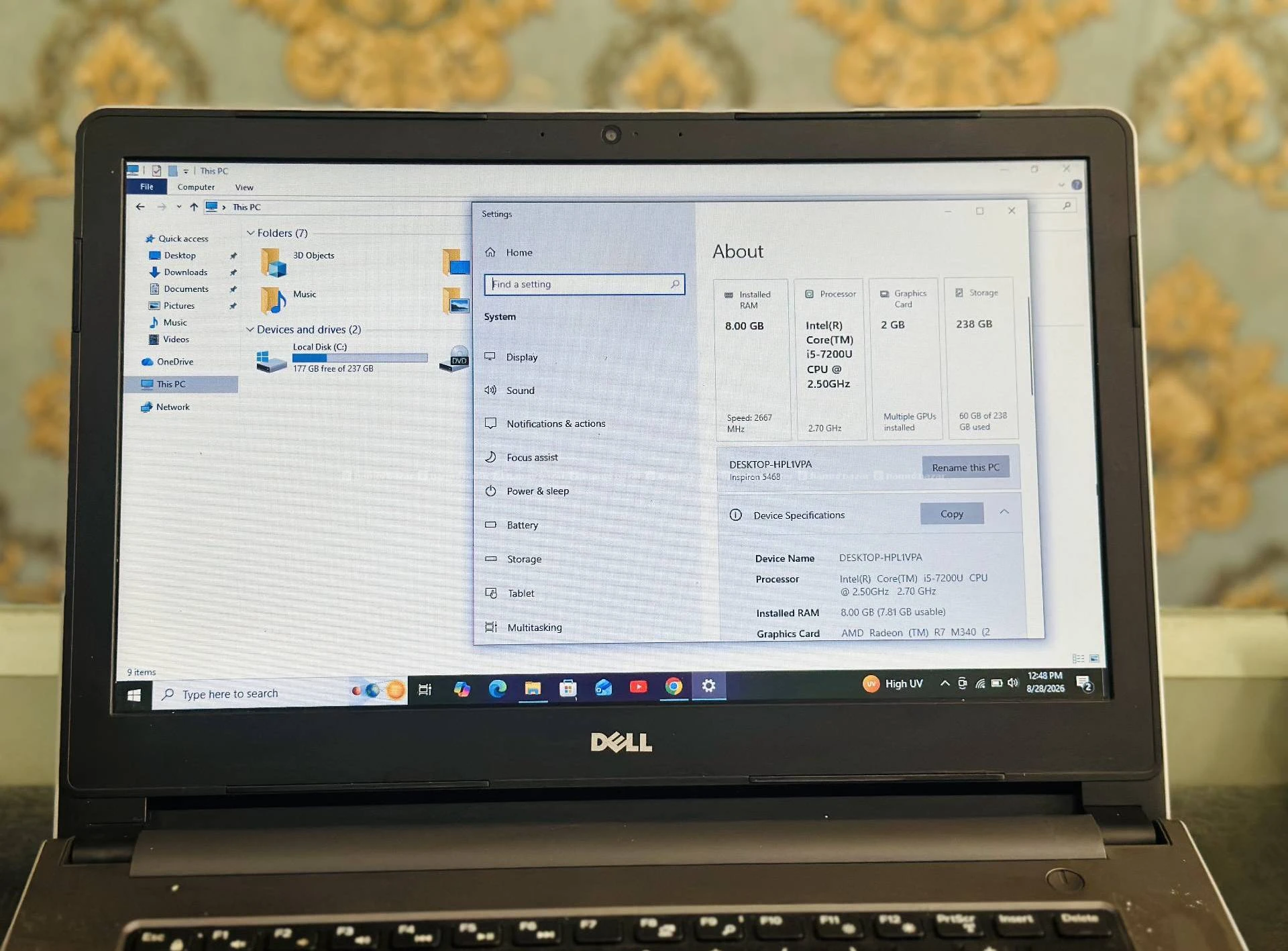 DELL INSPIRION 5468 (i5 PROCESSOR 7TH GEN) 4